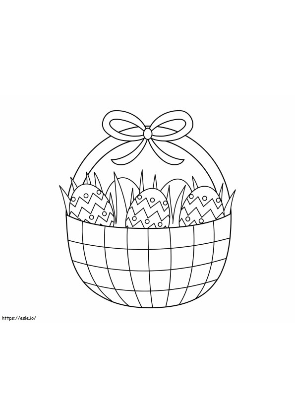 Basic Basket Easter Eggs coloring page