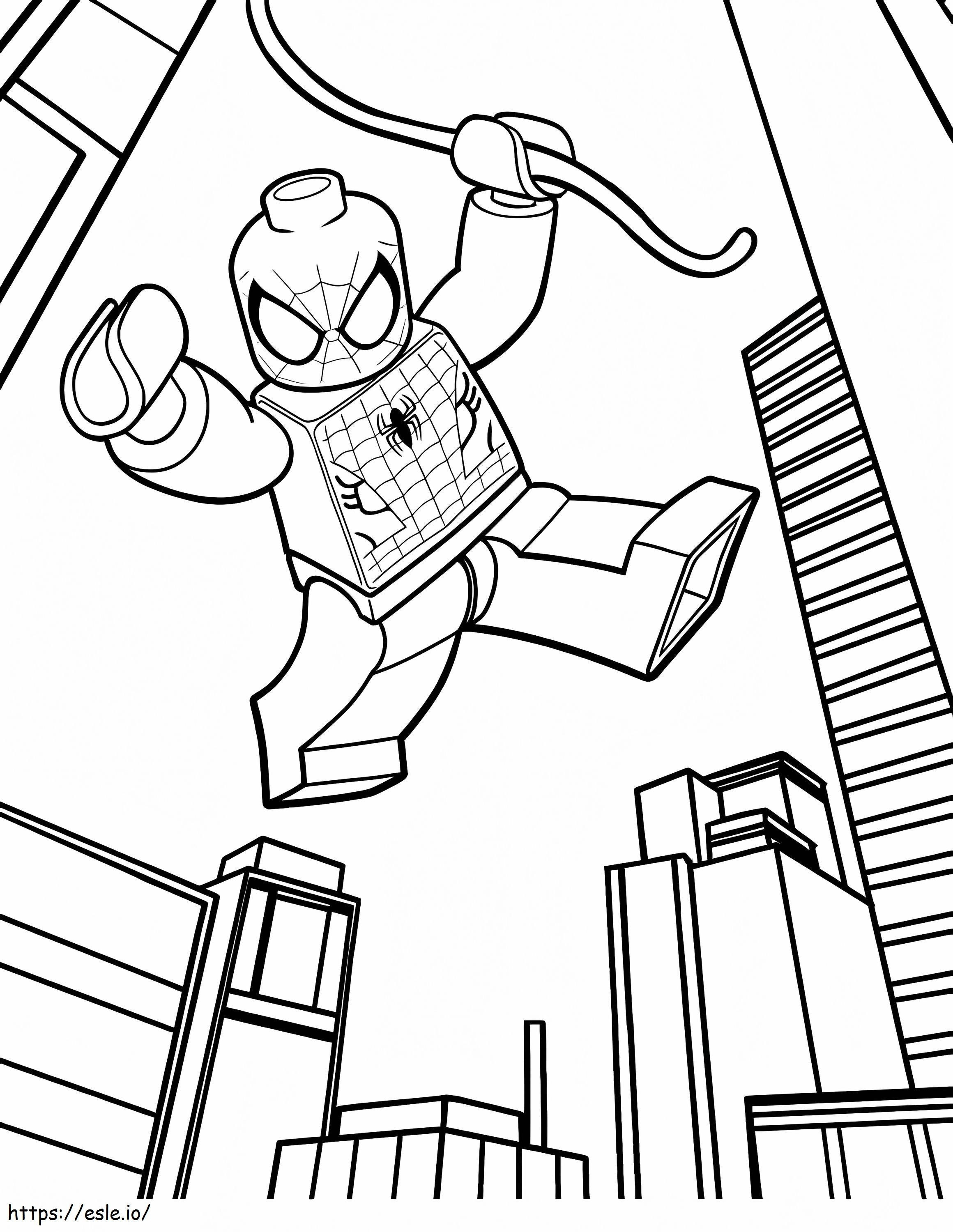 Coloriage Cool Lego Spiderman à imprimer dessin