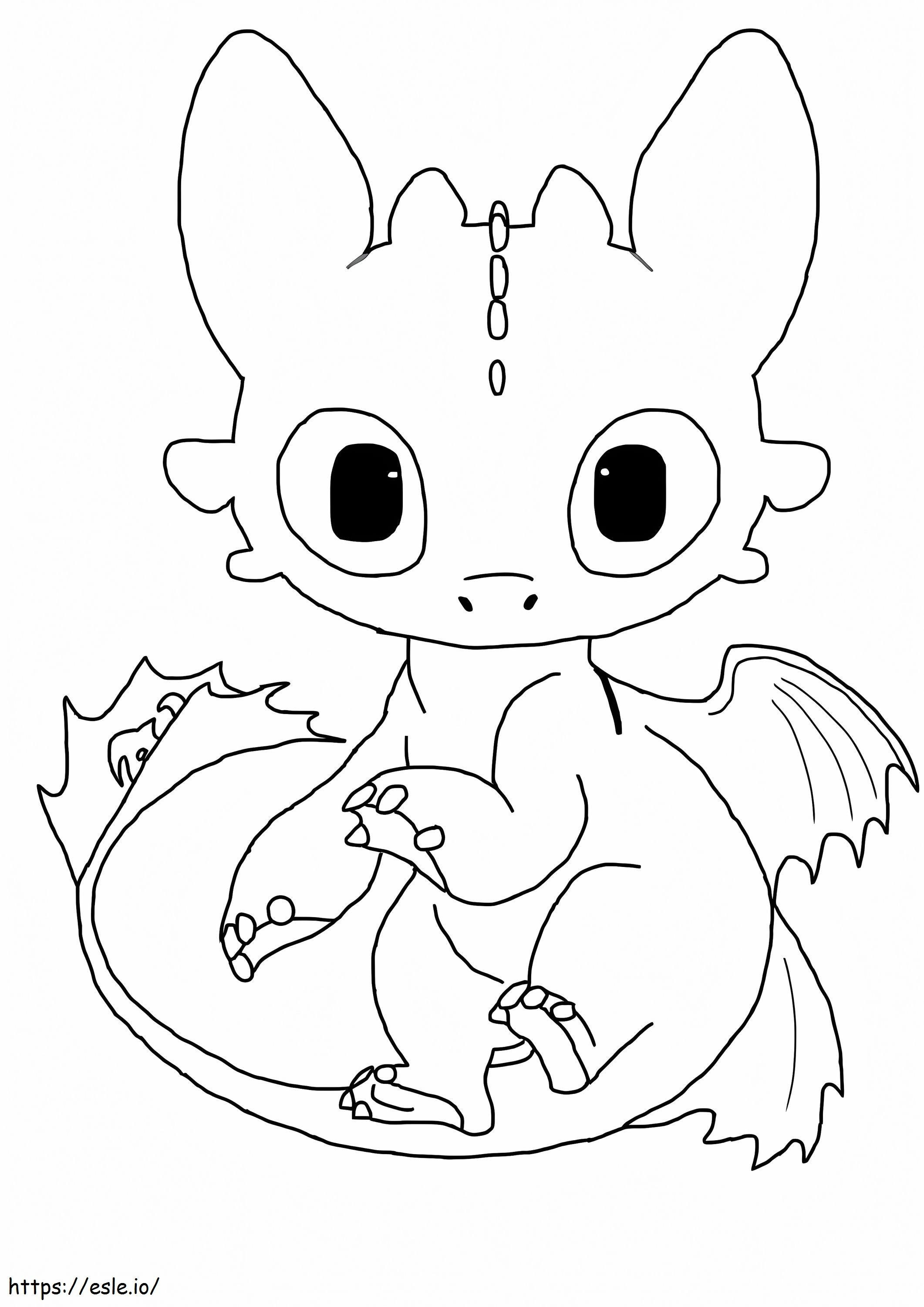 Toothless Chibi coloring page