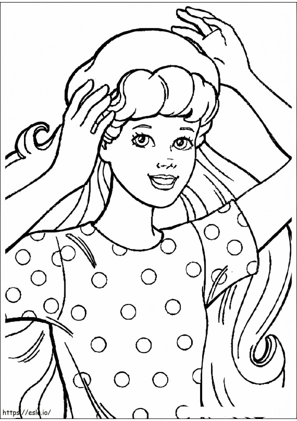 Cool Barbie coloring page