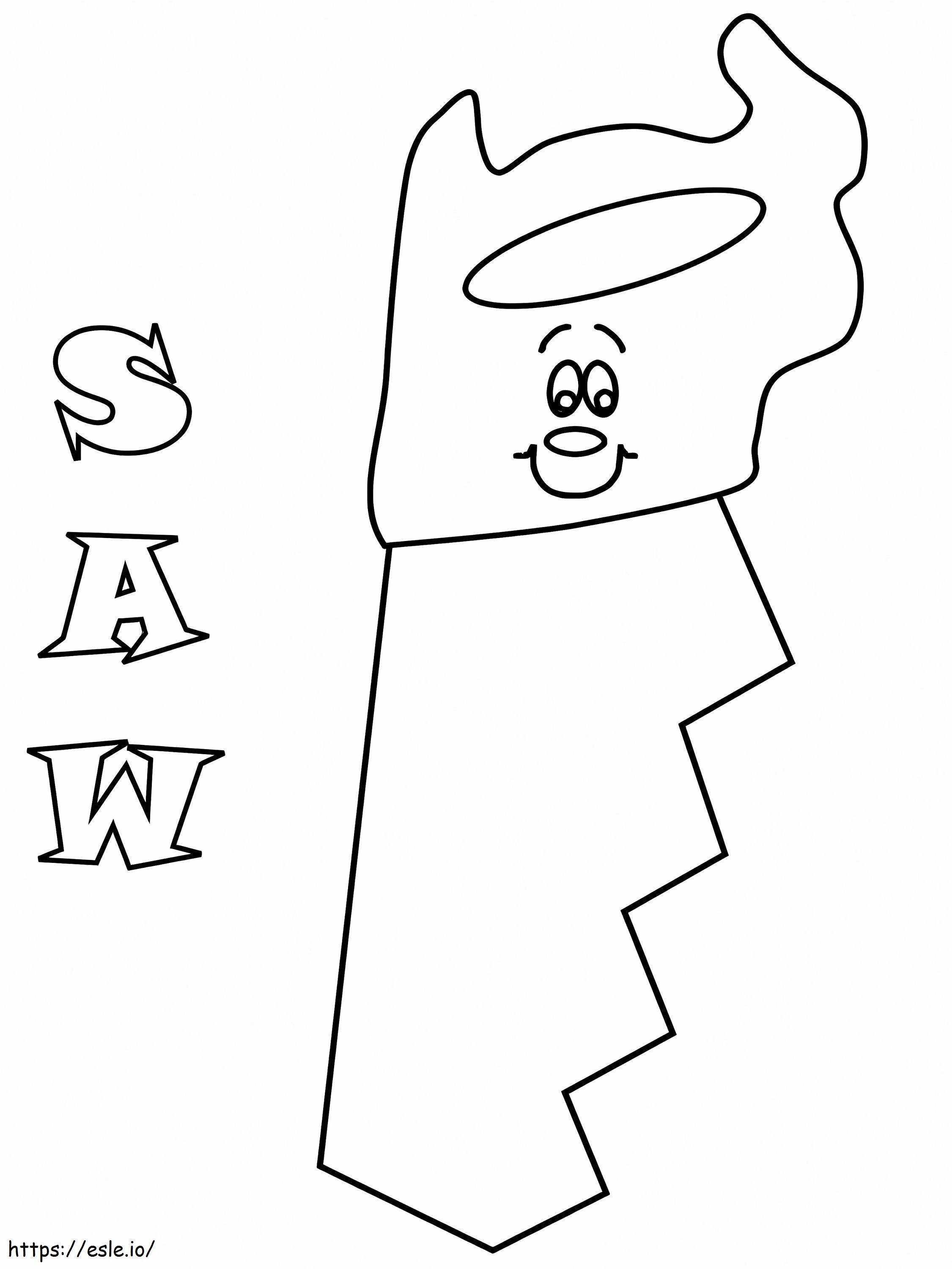 Cartoon Tool coloring page