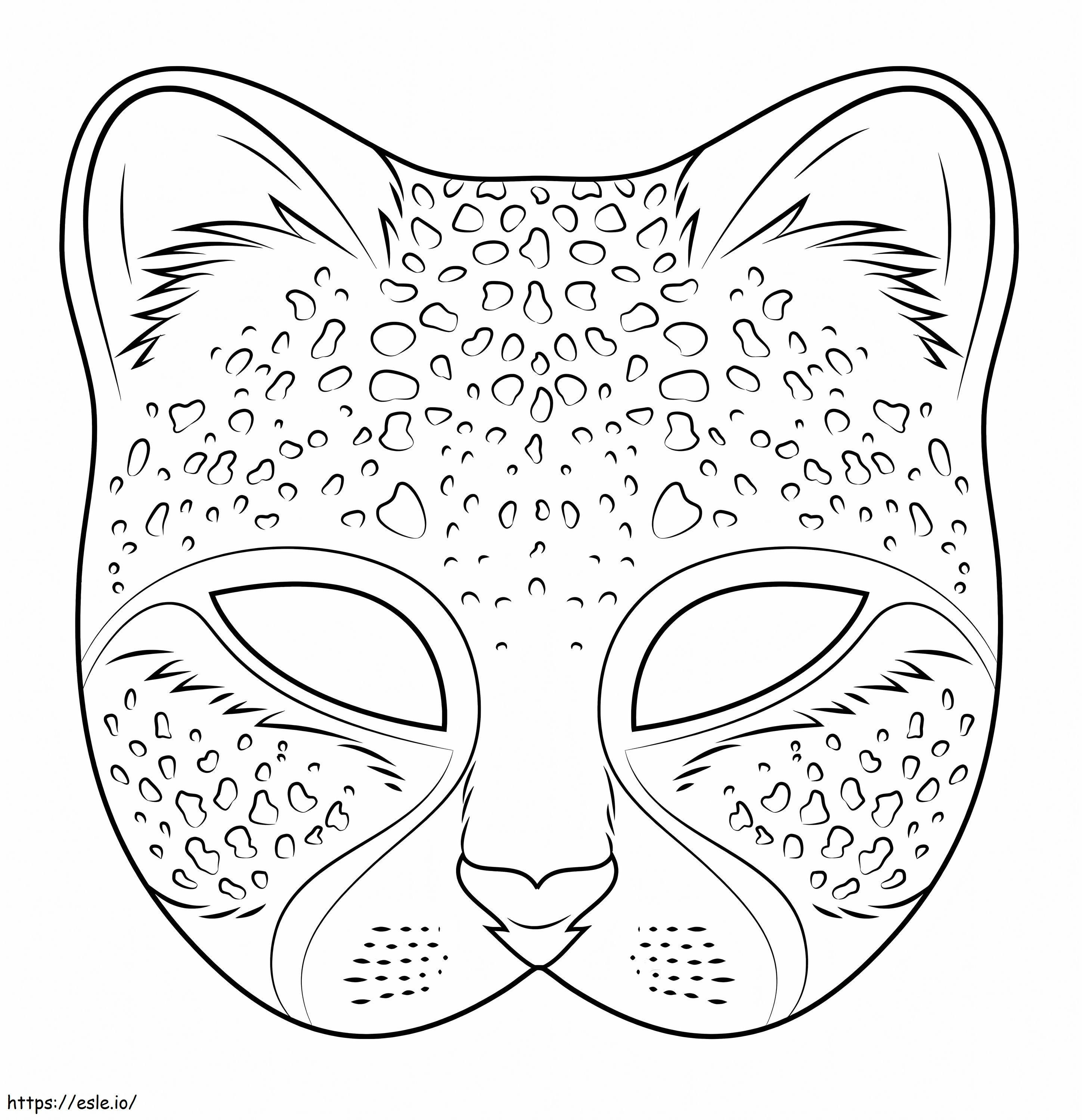 Máscara de guepardo para colorear