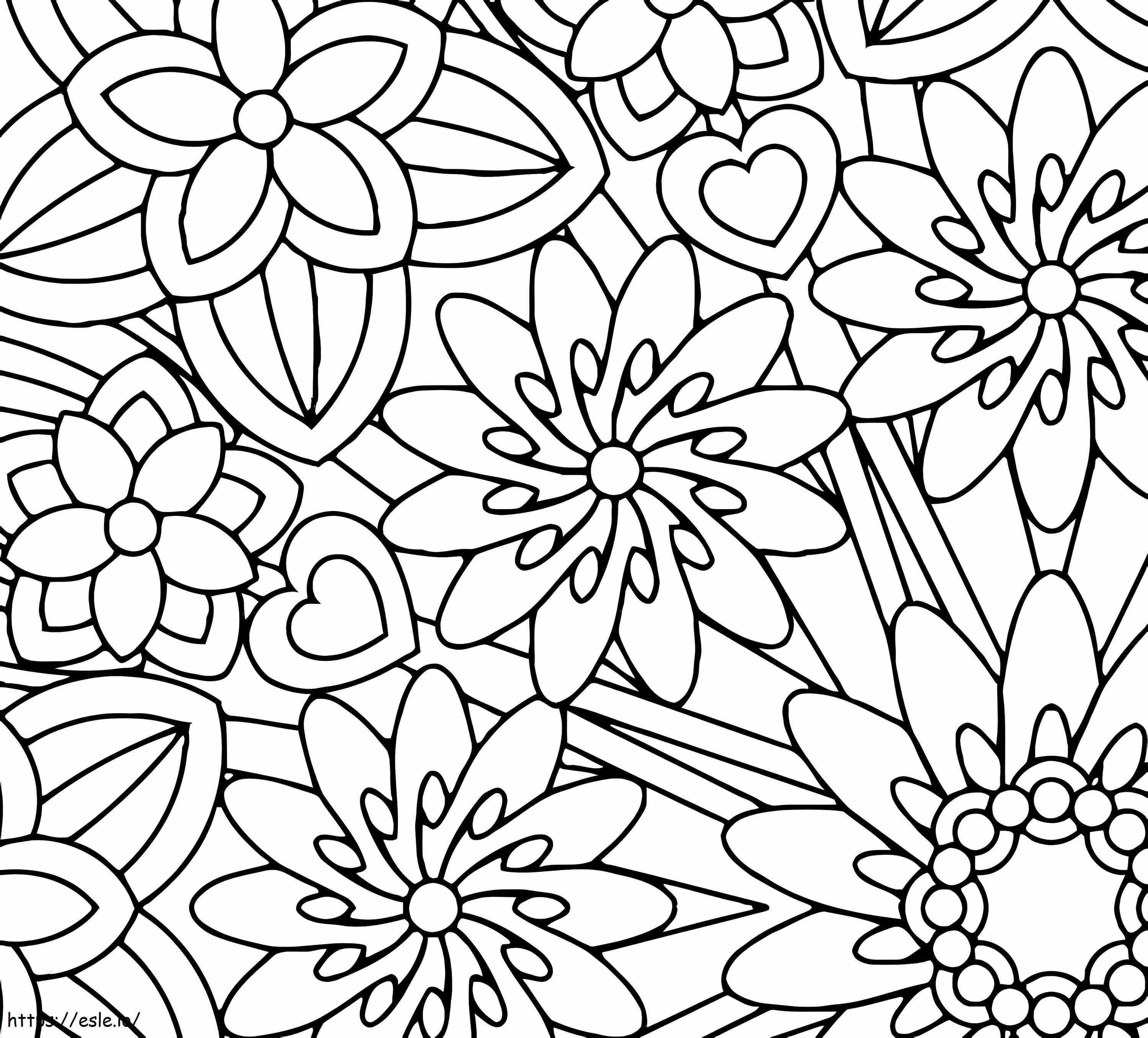 Coloriage Pleine conscience des fleurs à imprimer dessin