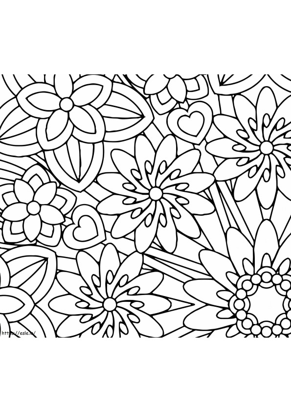 Flower Mindfulness coloring page