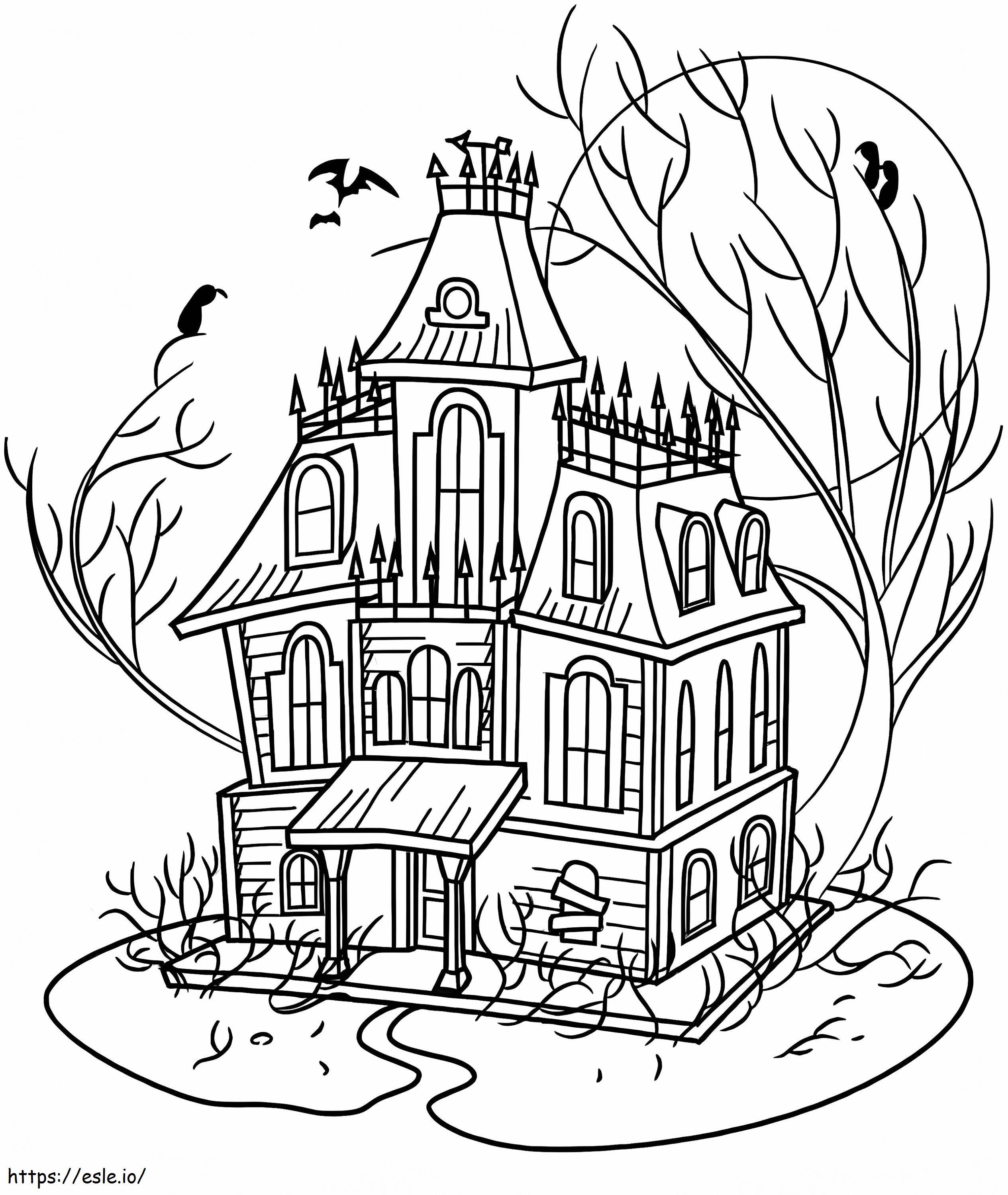 Secret Haunted House coloring page
