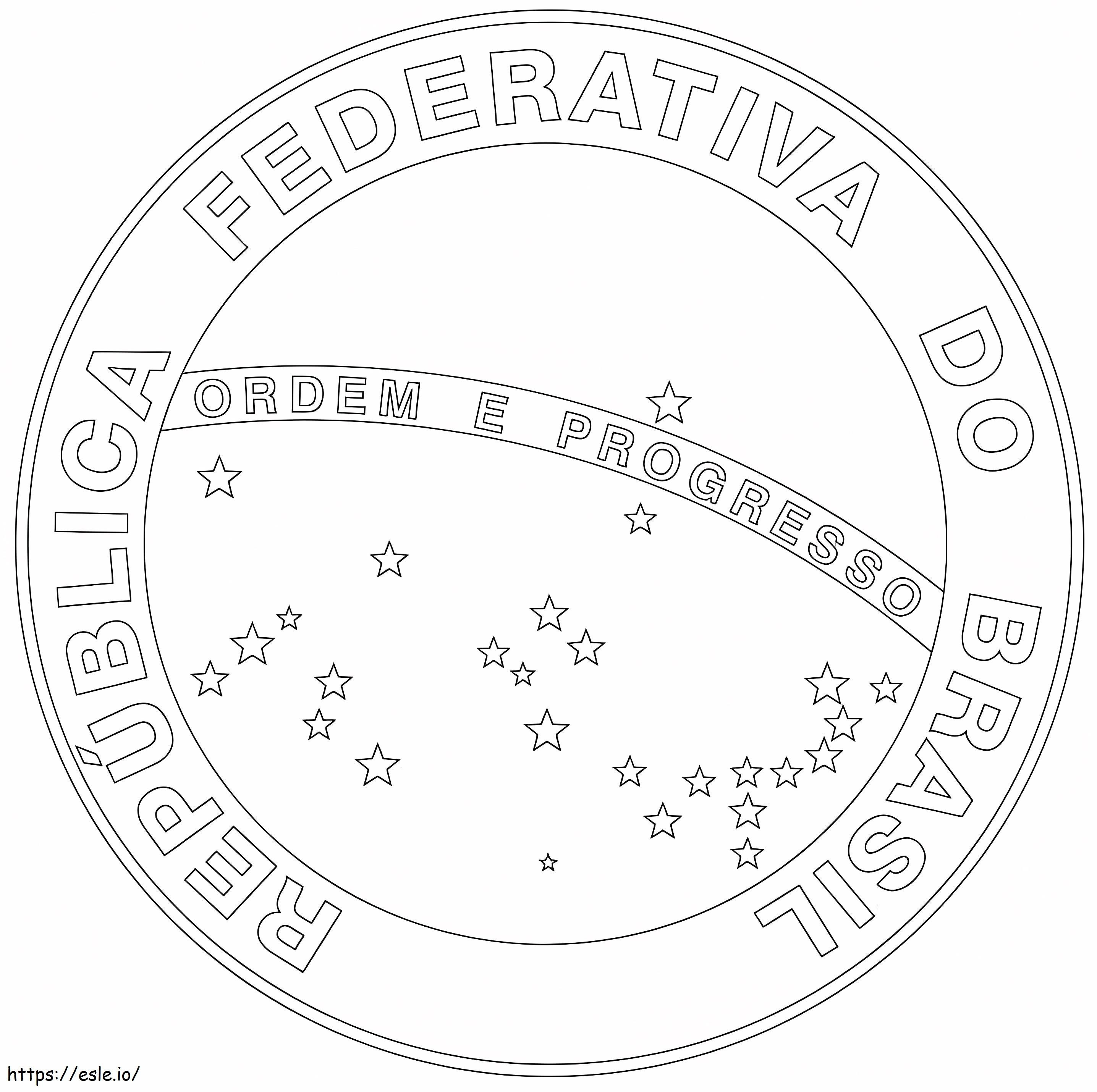National Seal Of Brazil coloring page