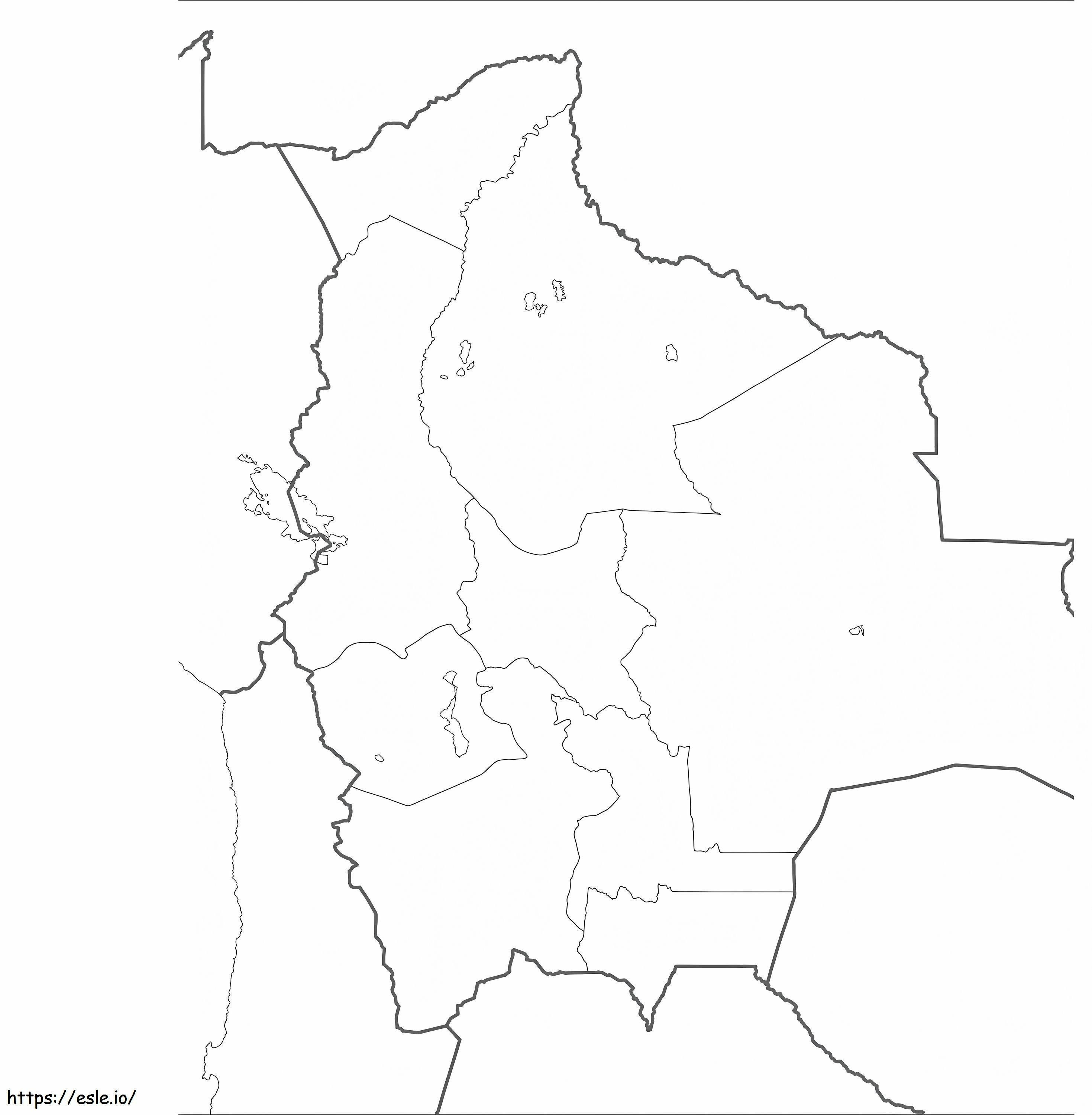 Bolivia Map To Color coloring page