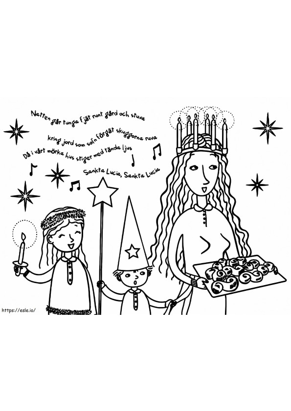 Saint Lucys Day 1 coloring page