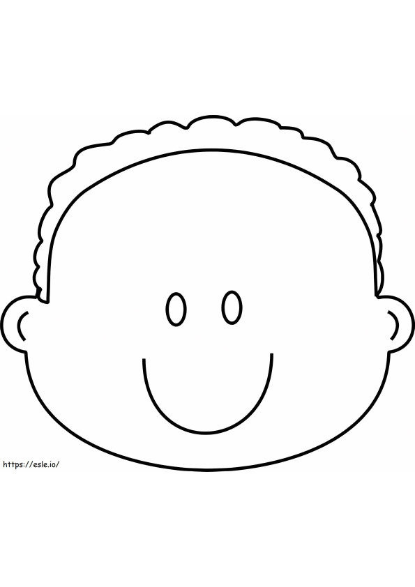 Cute Boy Face coloring page