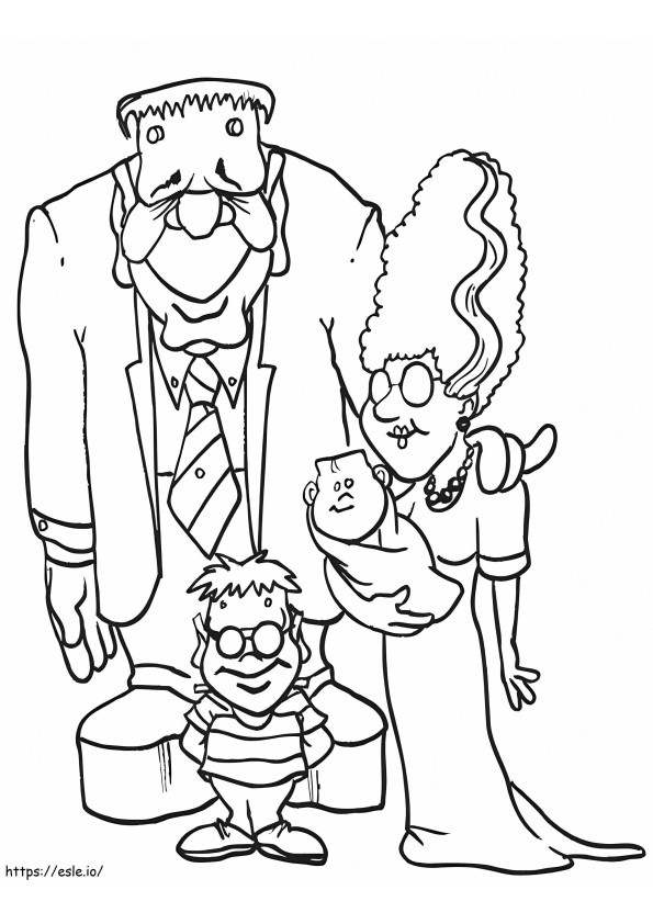 1539678077 Frankenstein Family coloring page