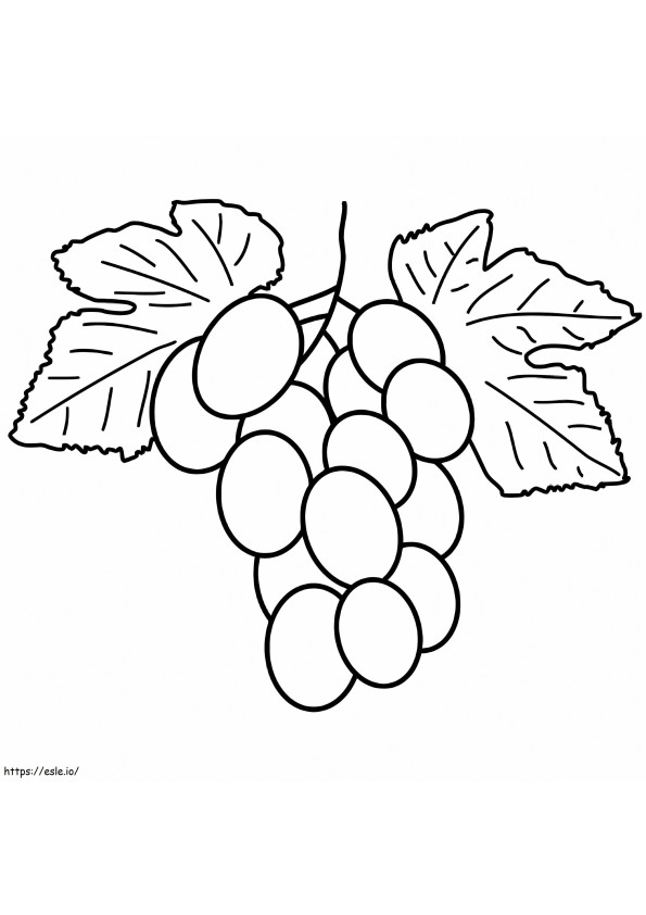 Coloriage Grappe de raisins à imprimer dessin