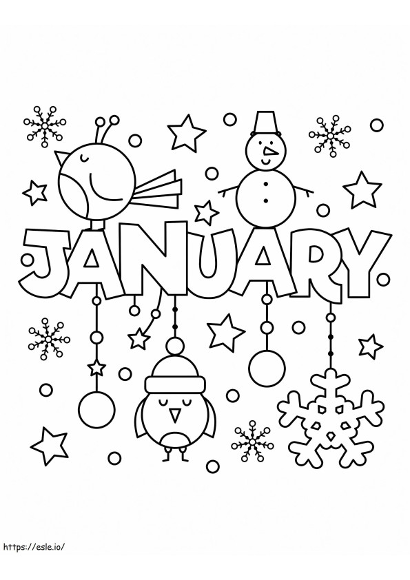 January Coloring Page coloring page
