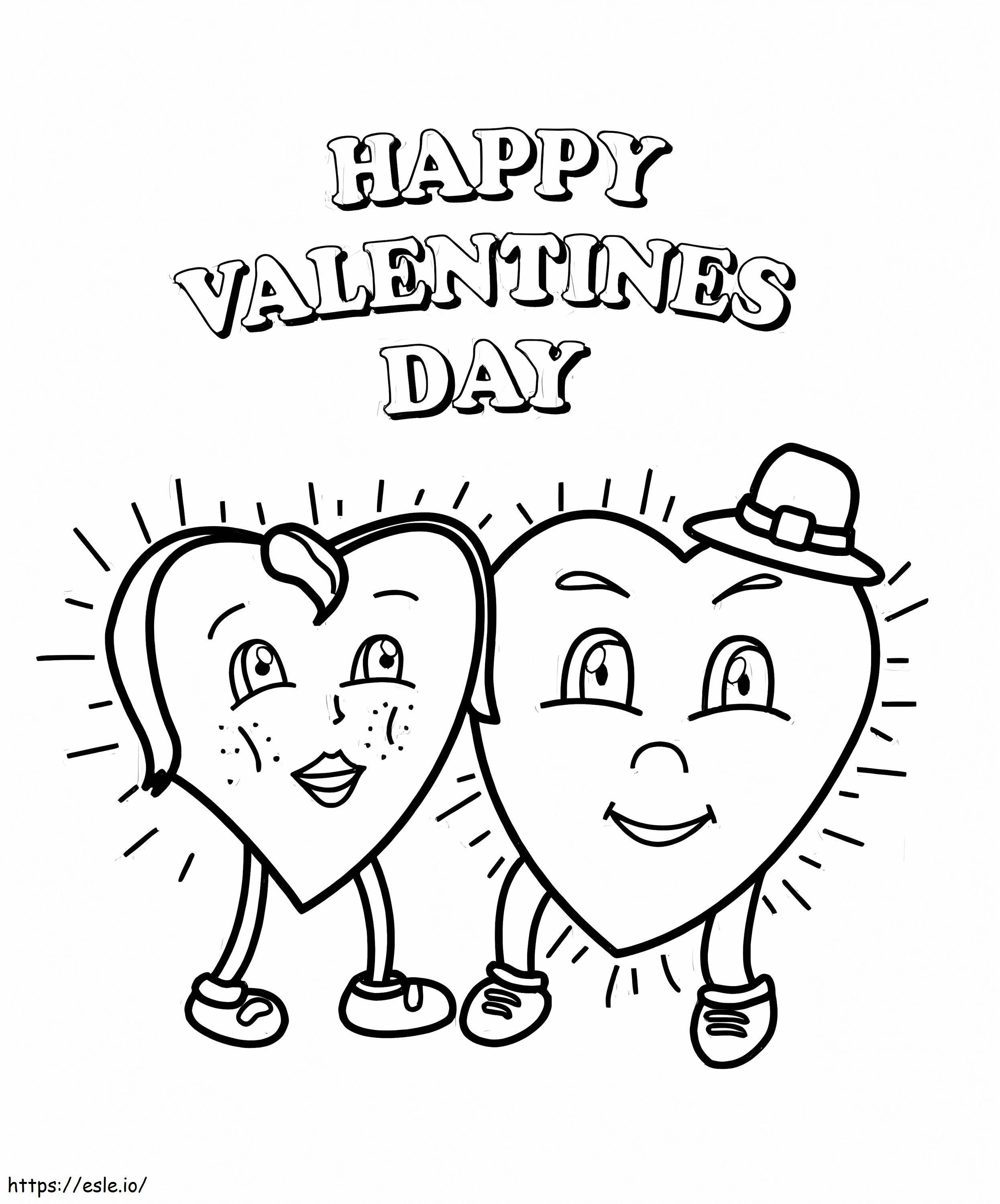 Happy Valentines Day 4 coloring page