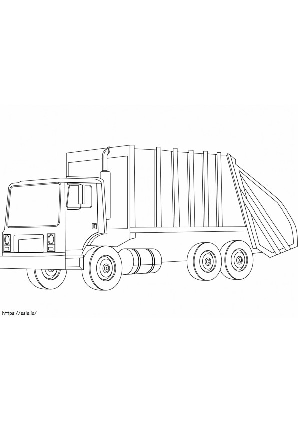 Printable Garbage Truck coloring page