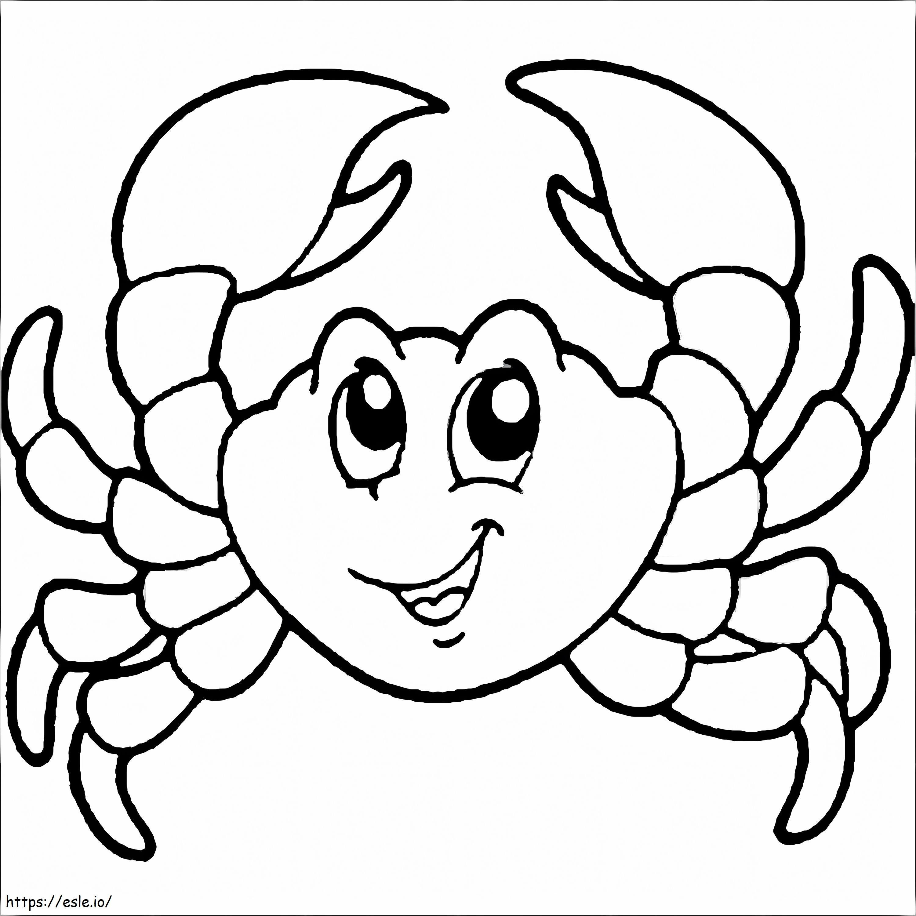 Coloriage Crabe drôle à imprimer dessin