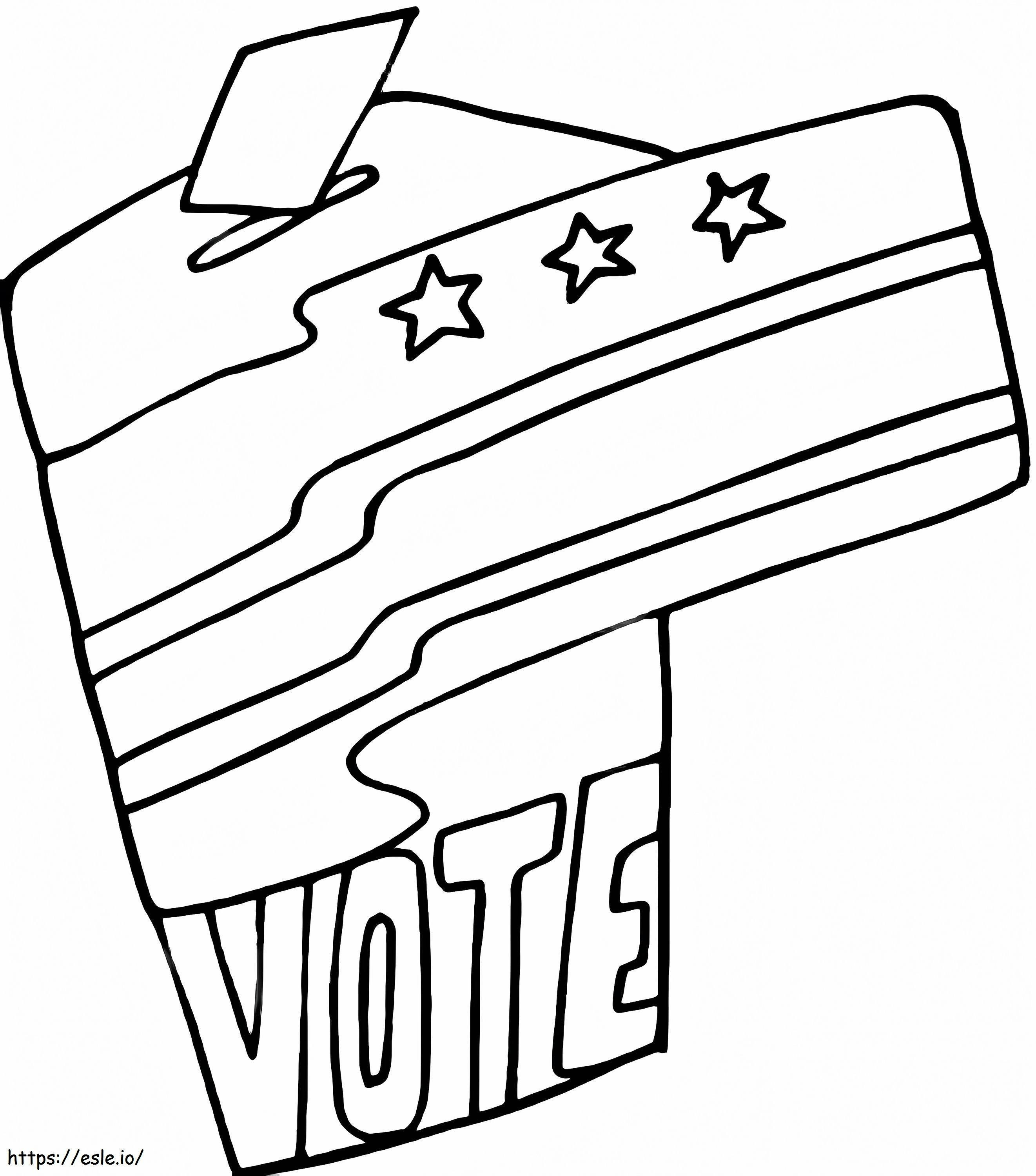 Votação no dia da eleição para colorir