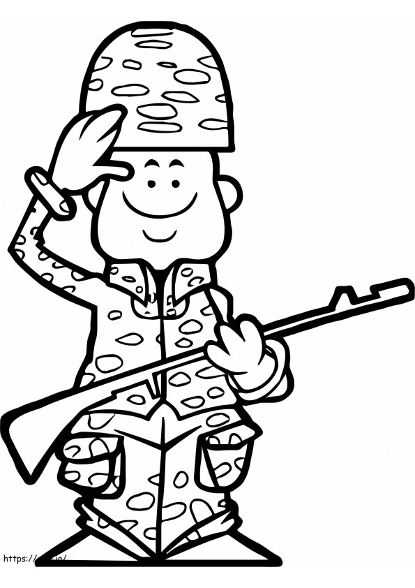Beautiful Soldier coloring page
