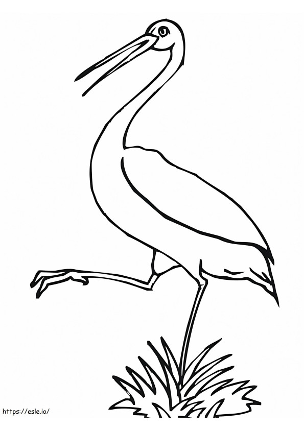 Free Stork coloring page