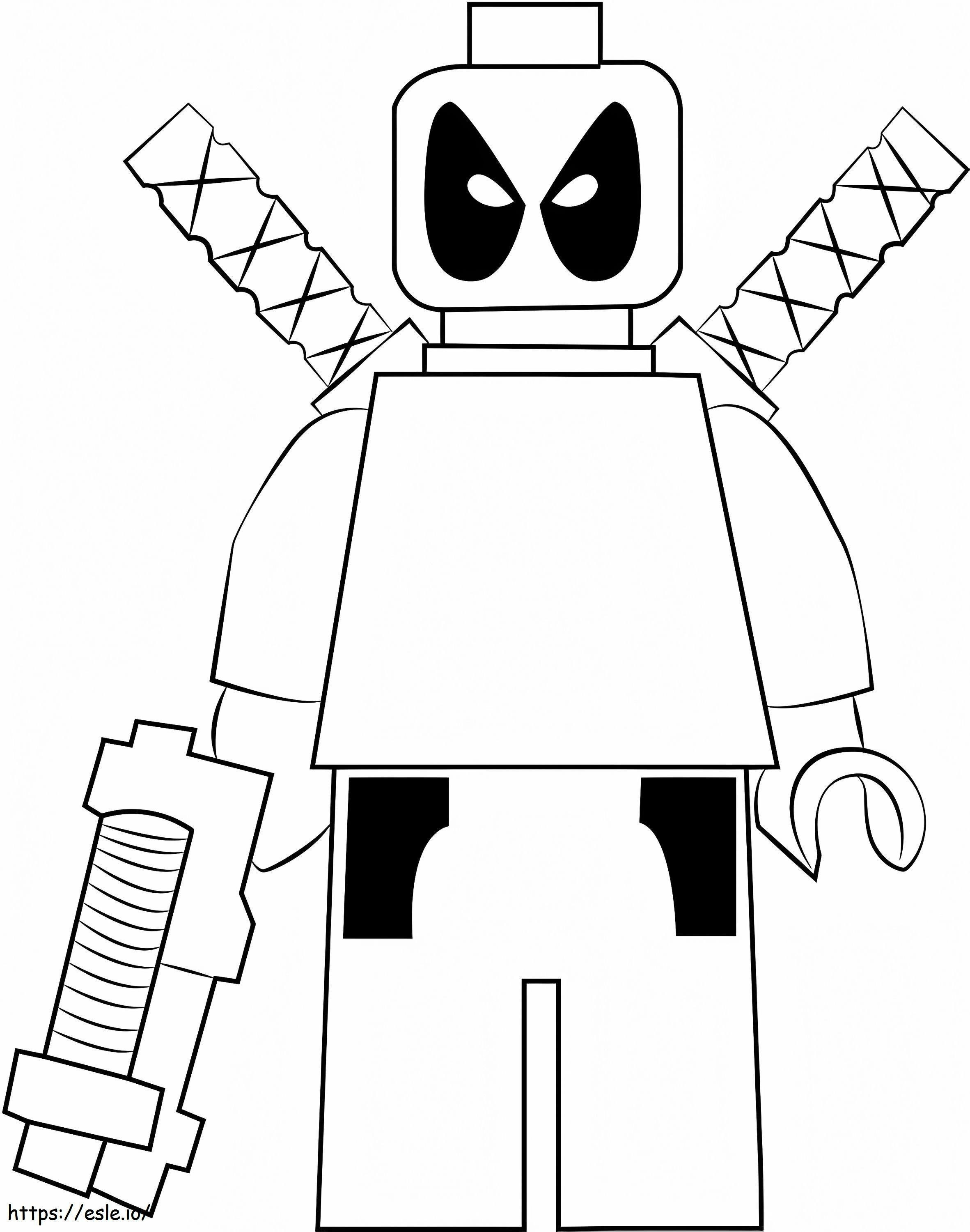Awesome Lego Deadpool coloring page