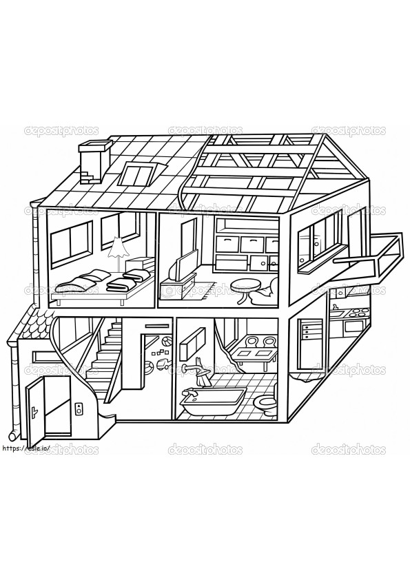 1540893928 Dwelling Clipart 11 coloring page