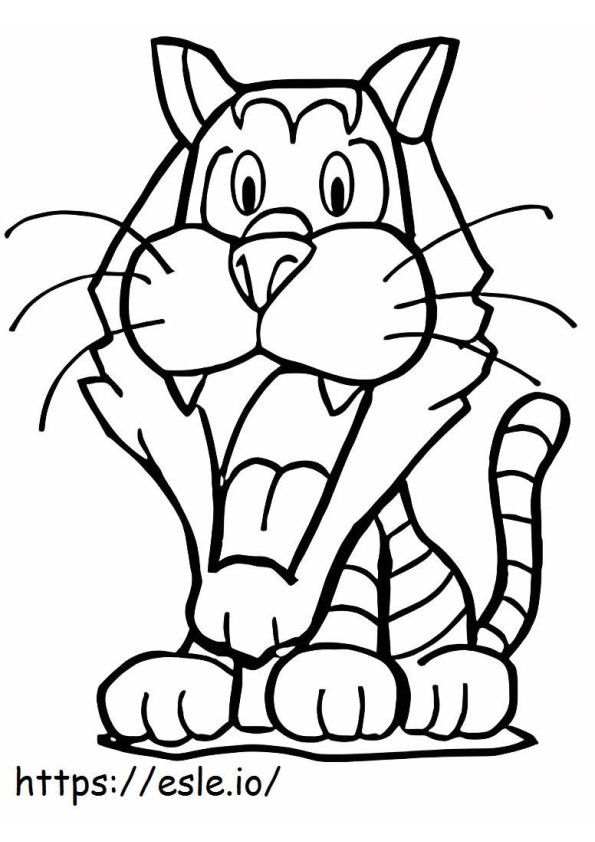 Coloriage Grande bouche de tigre à imprimer dessin