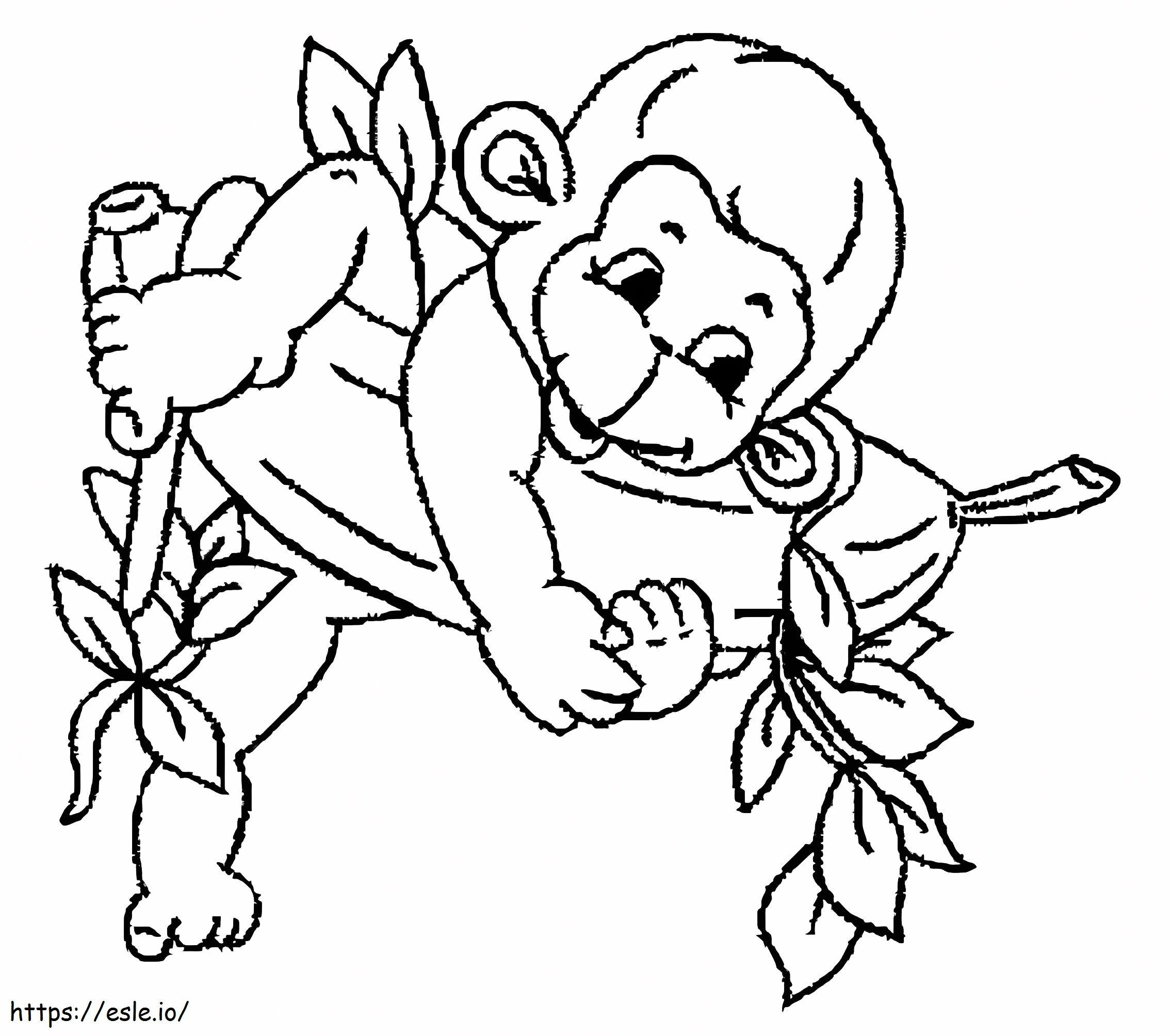 Small Monkey coloring page
