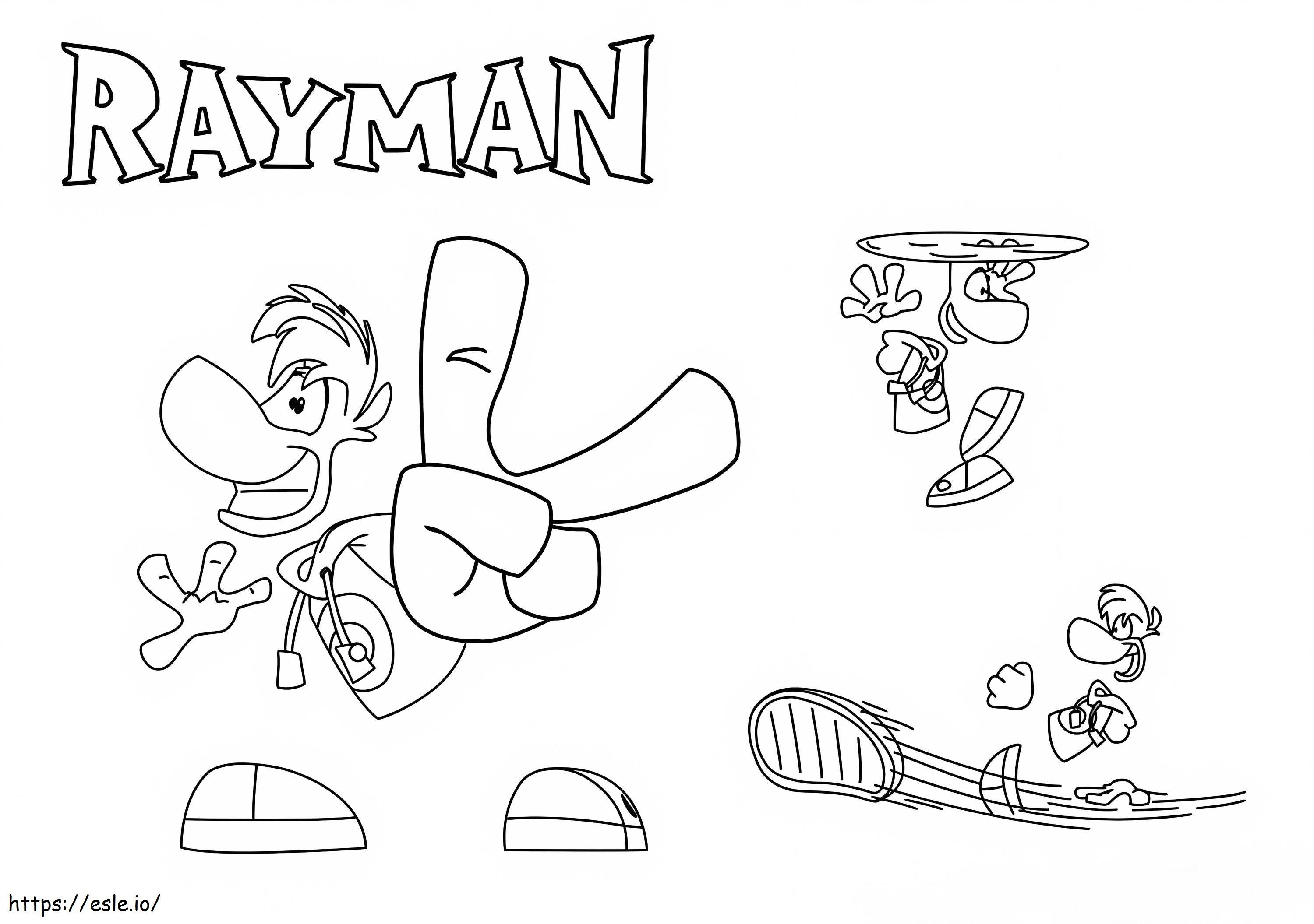 Rayman 1 para colorear