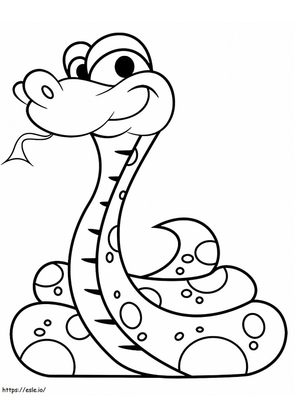 Coloriage Serpent animé à imprimer dessin