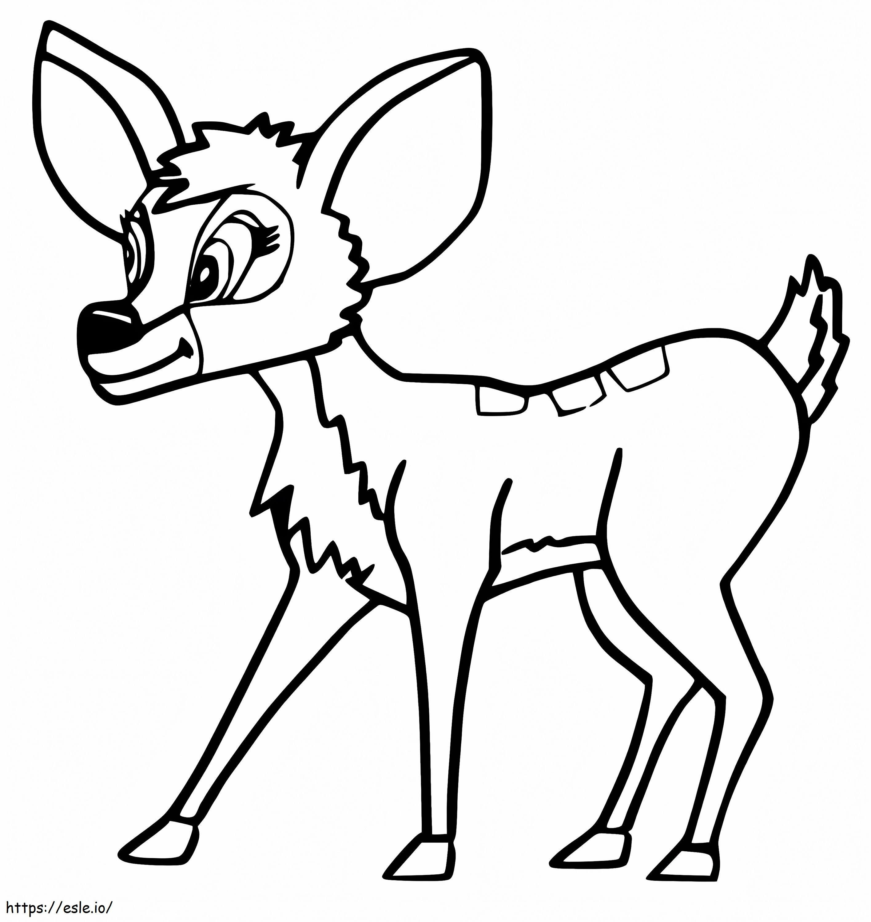 Cartoon Fawn coloring page