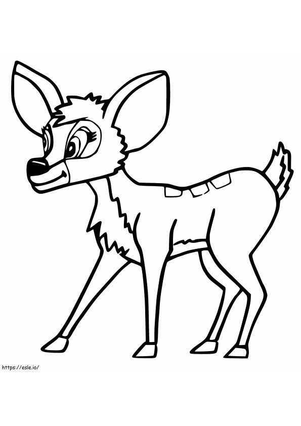 Karikatür geyik yavrusu boyama