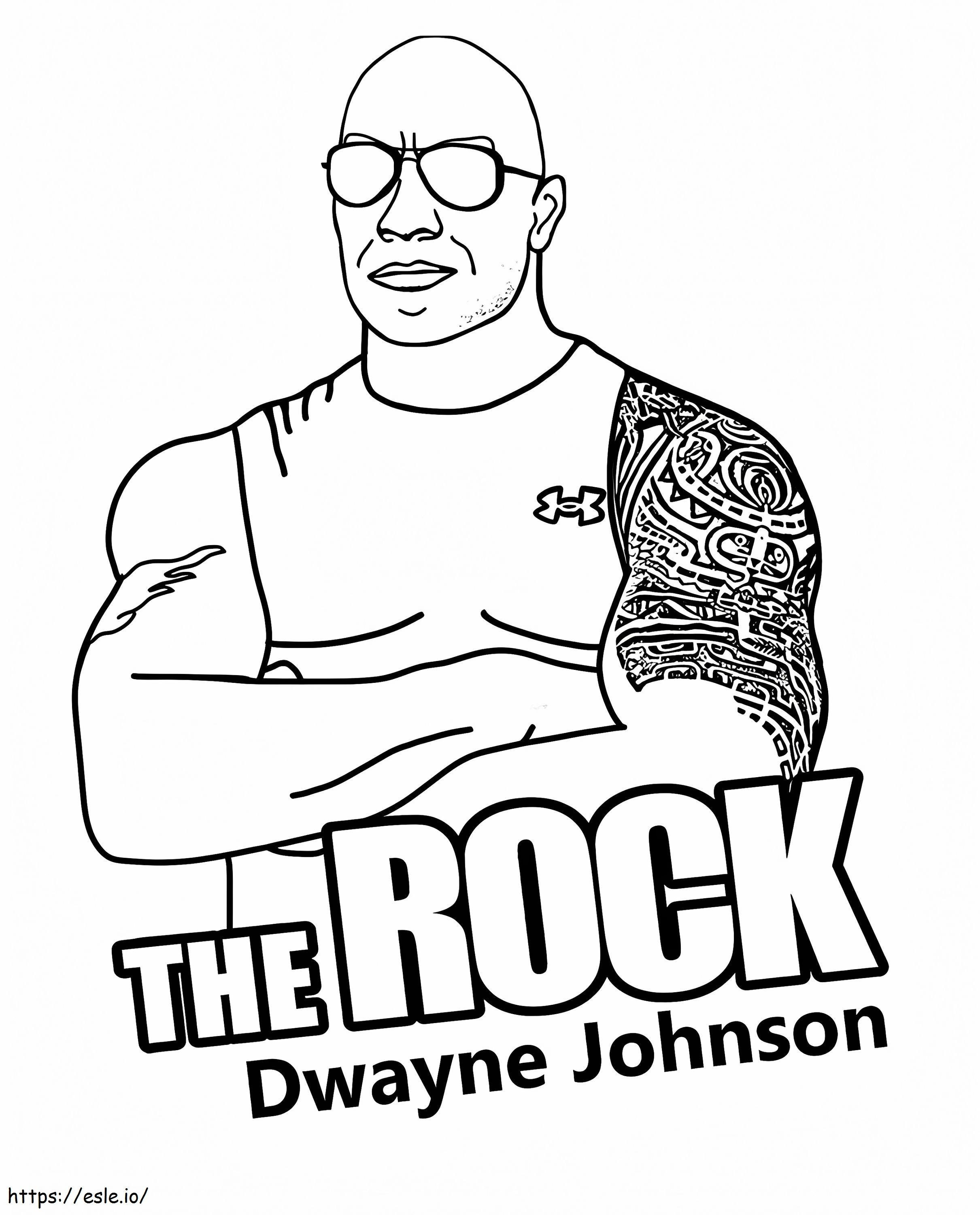 Dwayne Johnson para colorear