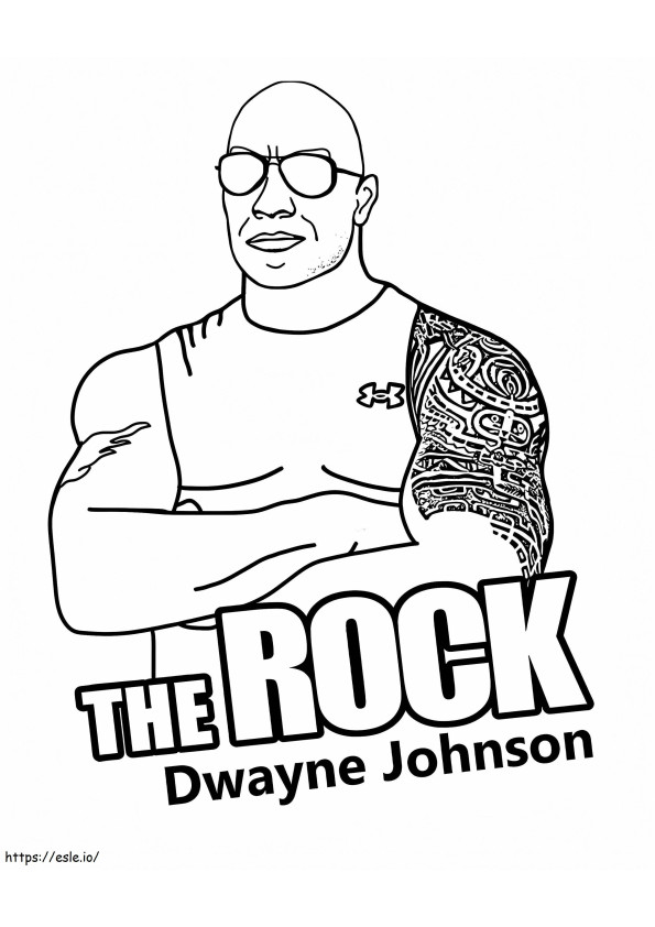Dwayne Johnson coloring page