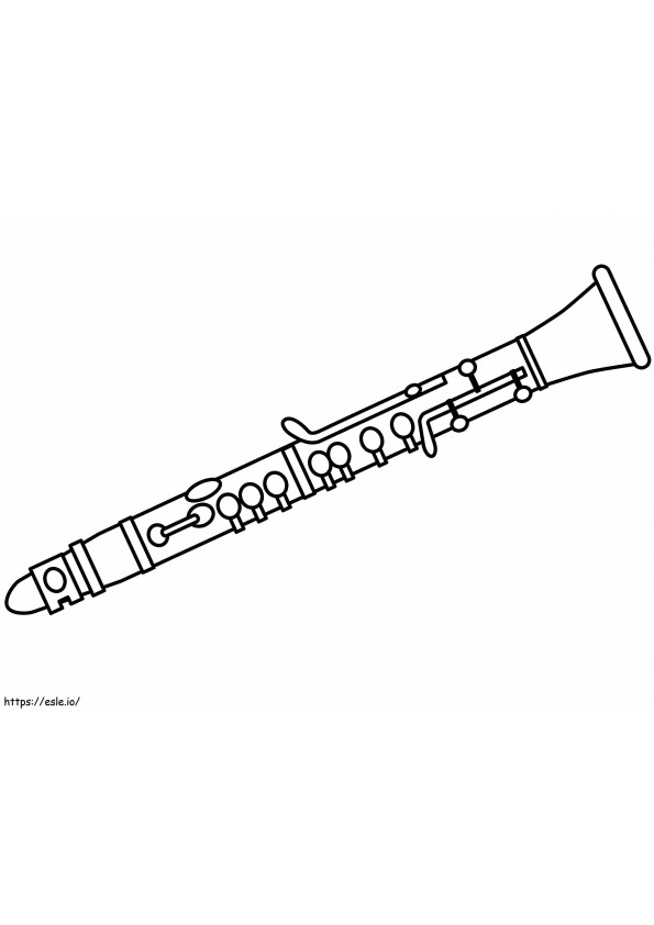 Ilmainen klarinetti värityskuva