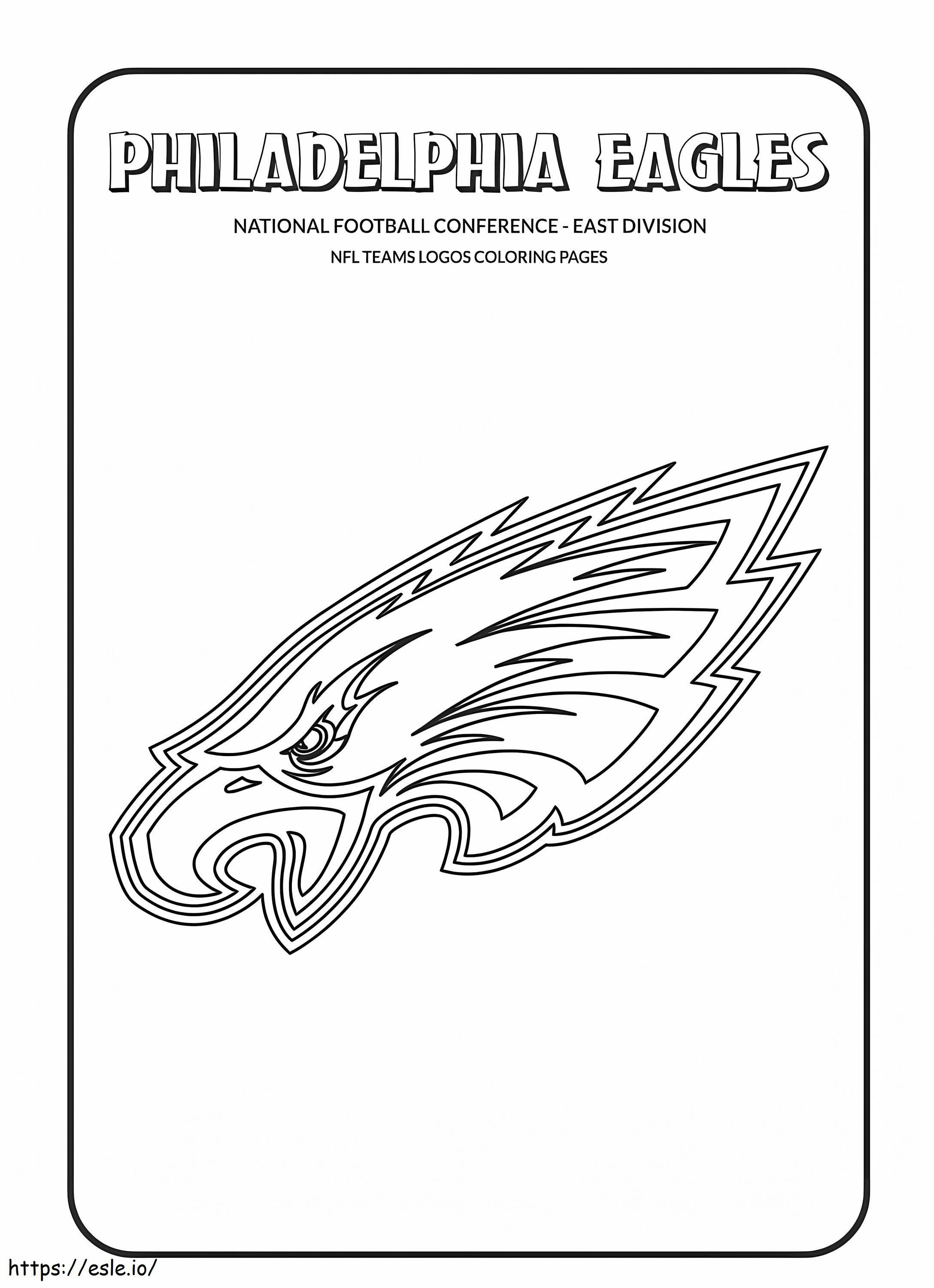 Coloriage Petit logo des Eagles de Philadelphie à imprimer dessin