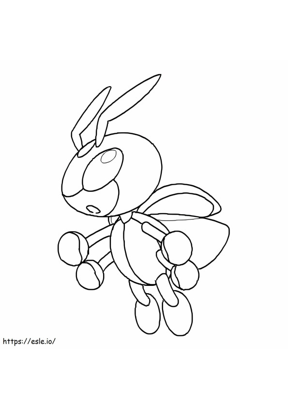 Printable Ledian Pokemon coloring page