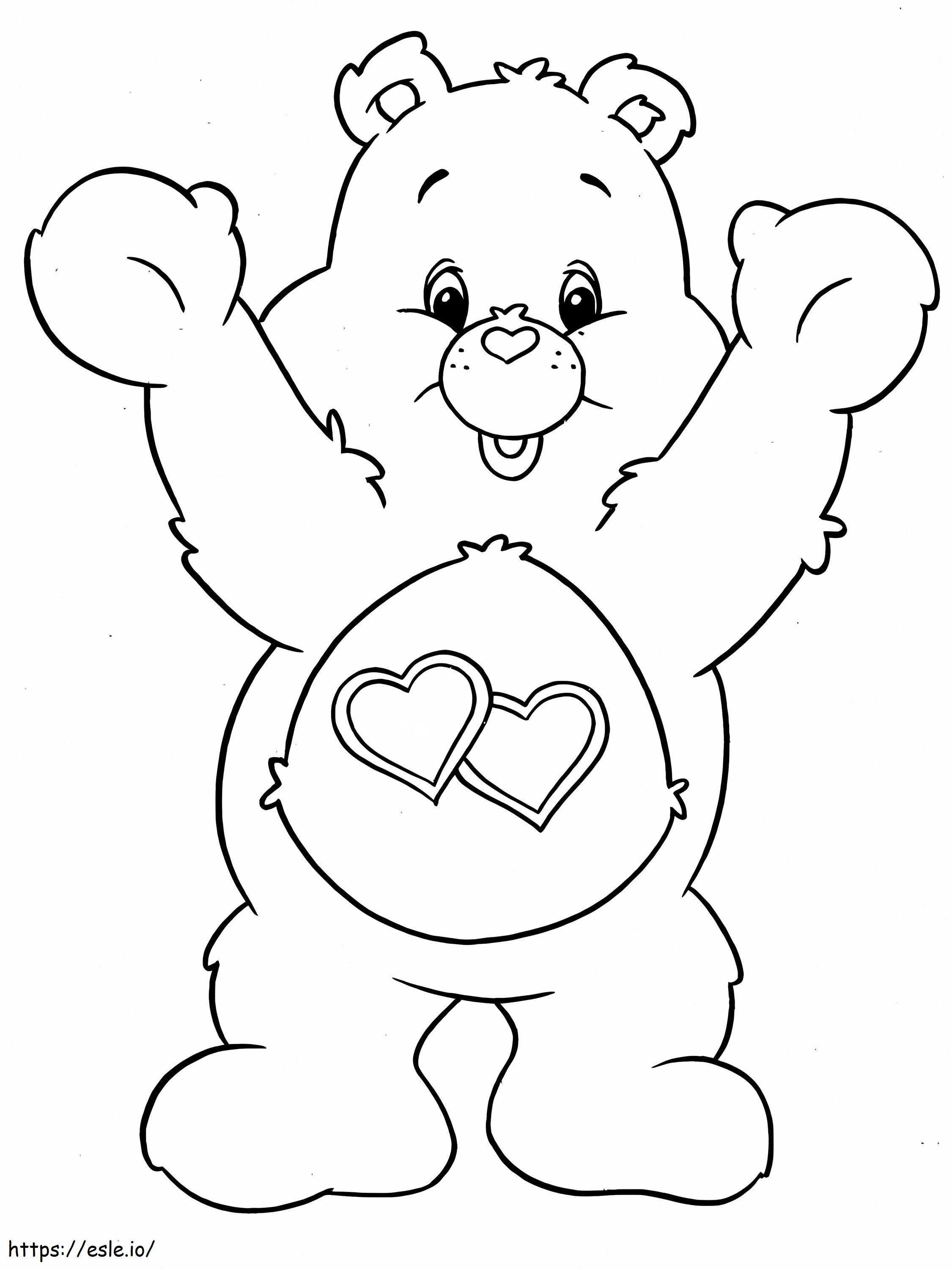Love A Lot Bear coloring page
