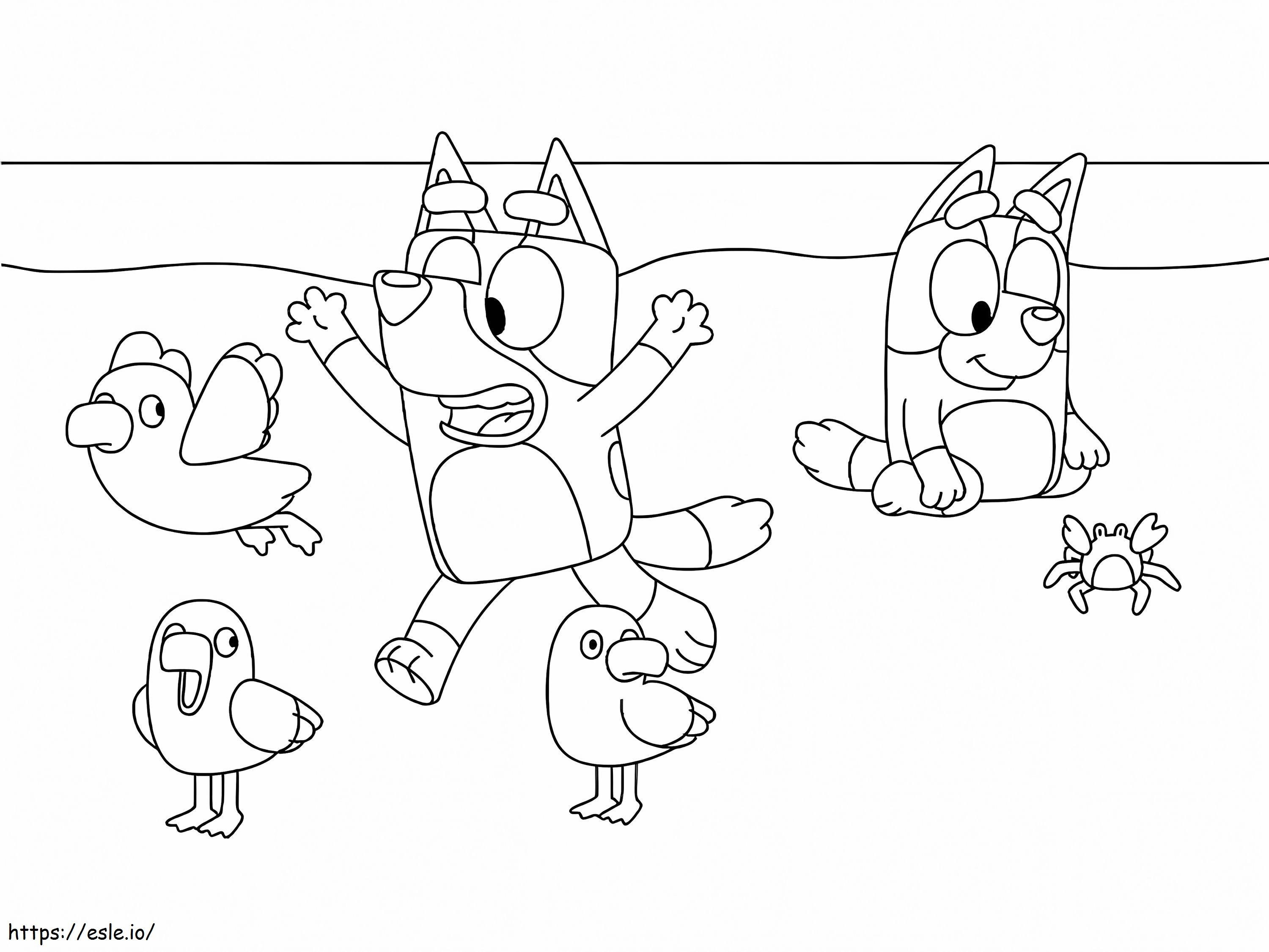 1591580433 1582826875Bluey On The Beach coloring page