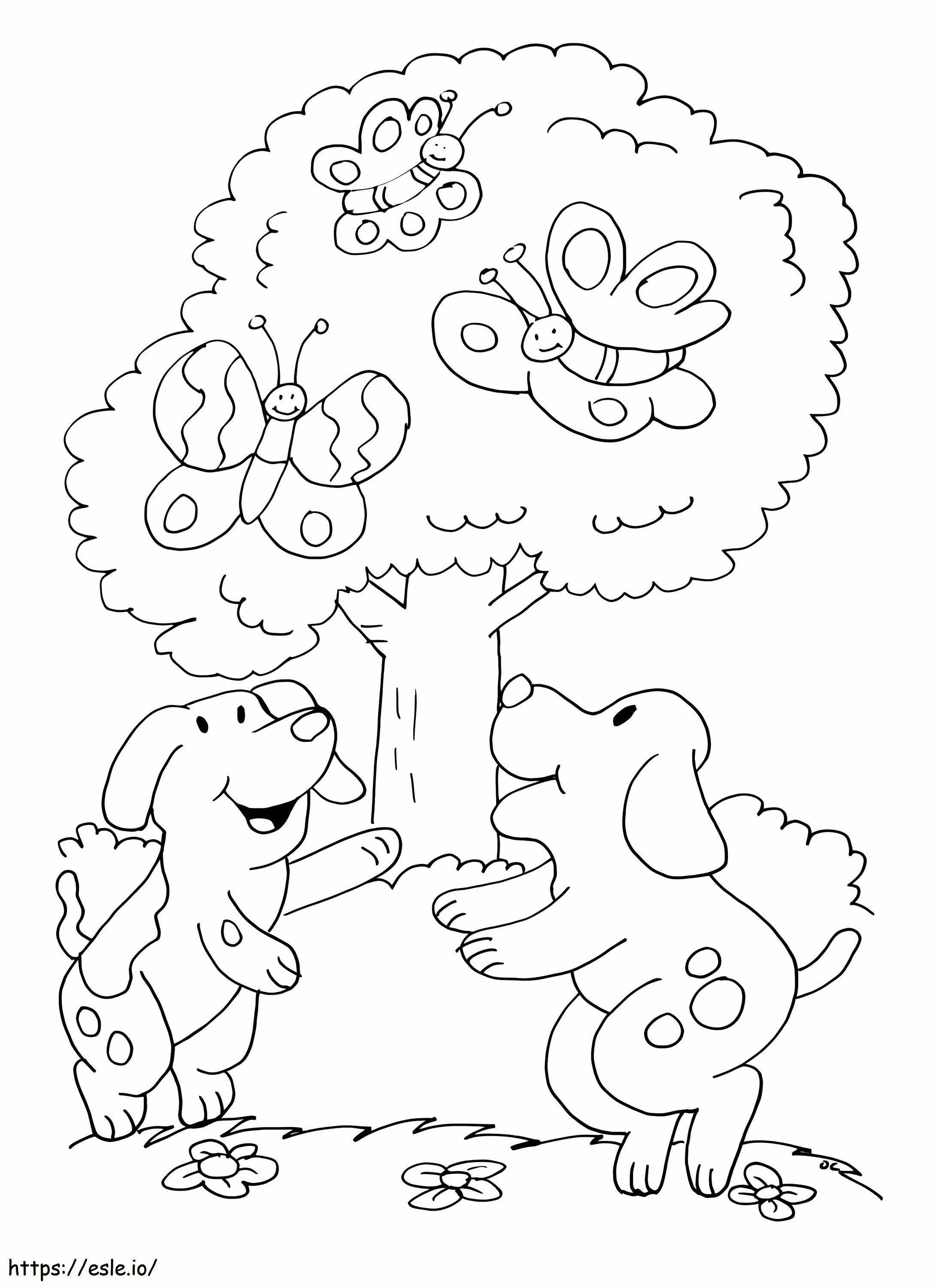 Pet Dogs coloring page