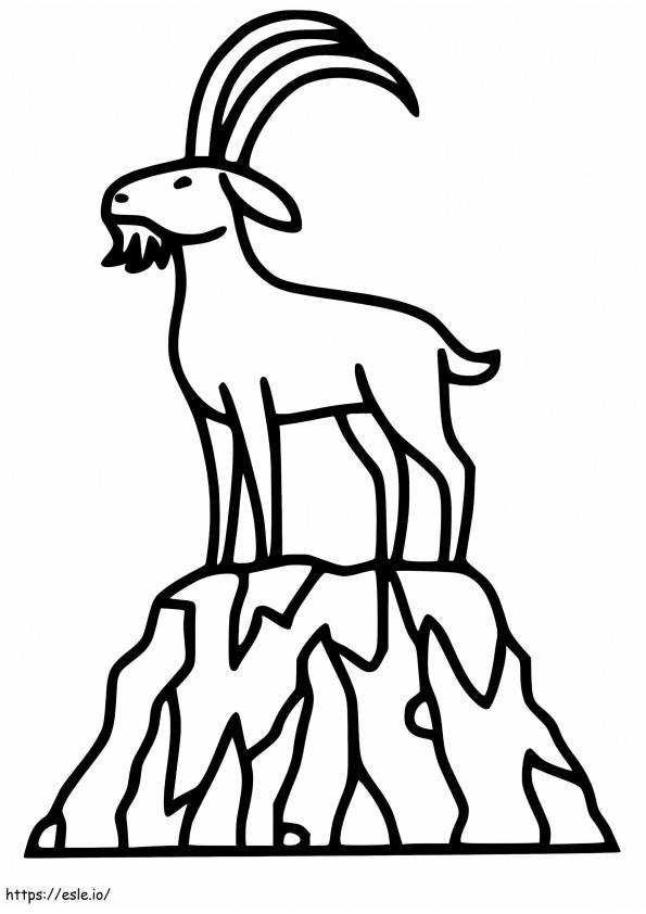 Yksinkertainen Ibex värityskuva