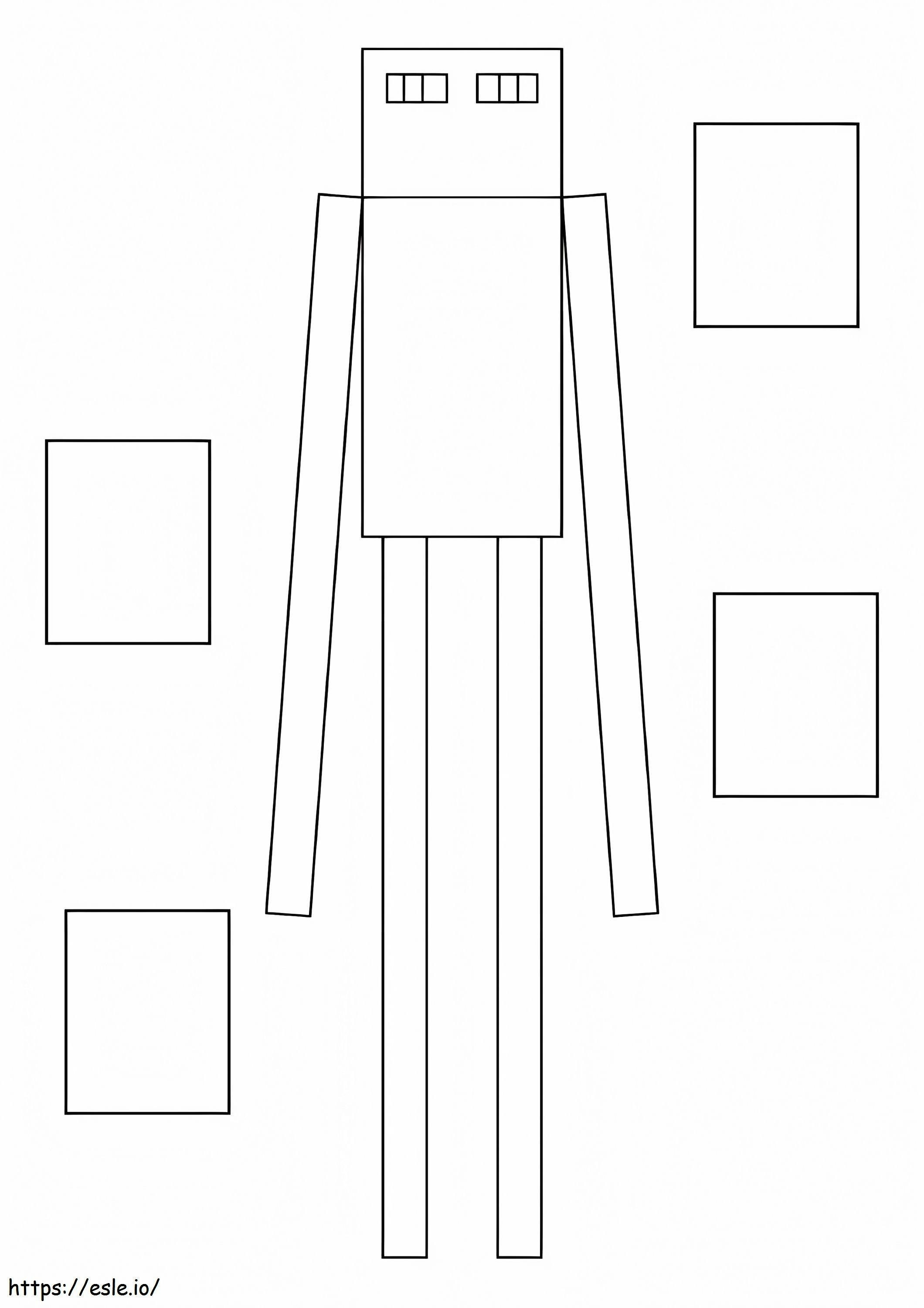 Enderman In Minecraft coloring page
