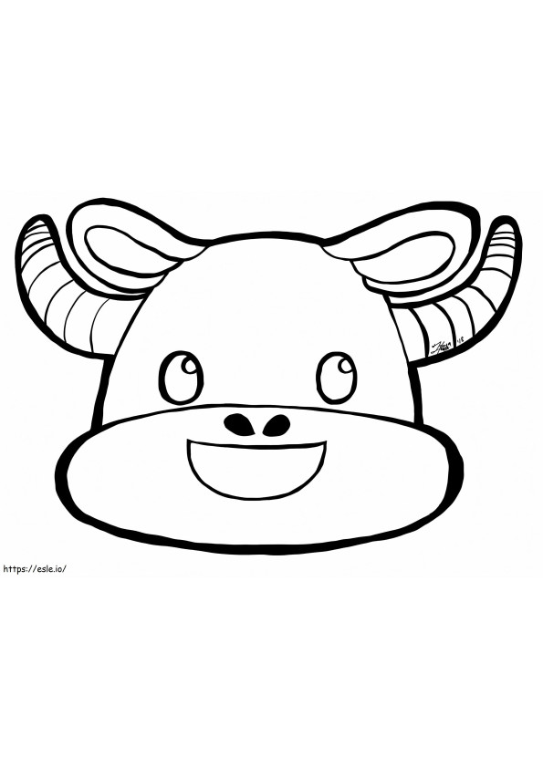 Cara de vaca de desenho animado