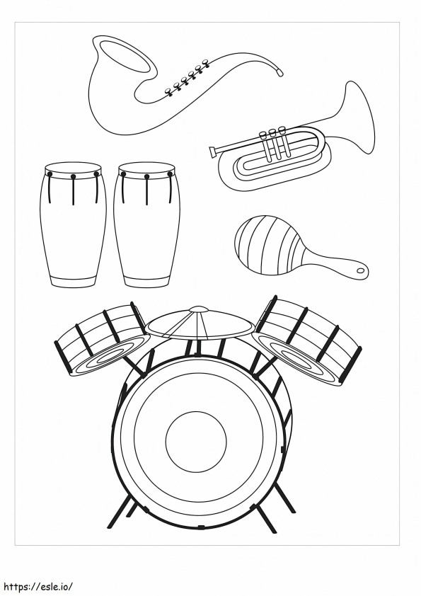 Good Music Instrument coloring page