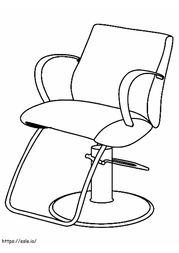 Coloriage Chaise de barbier imprimable à imprimer dessin