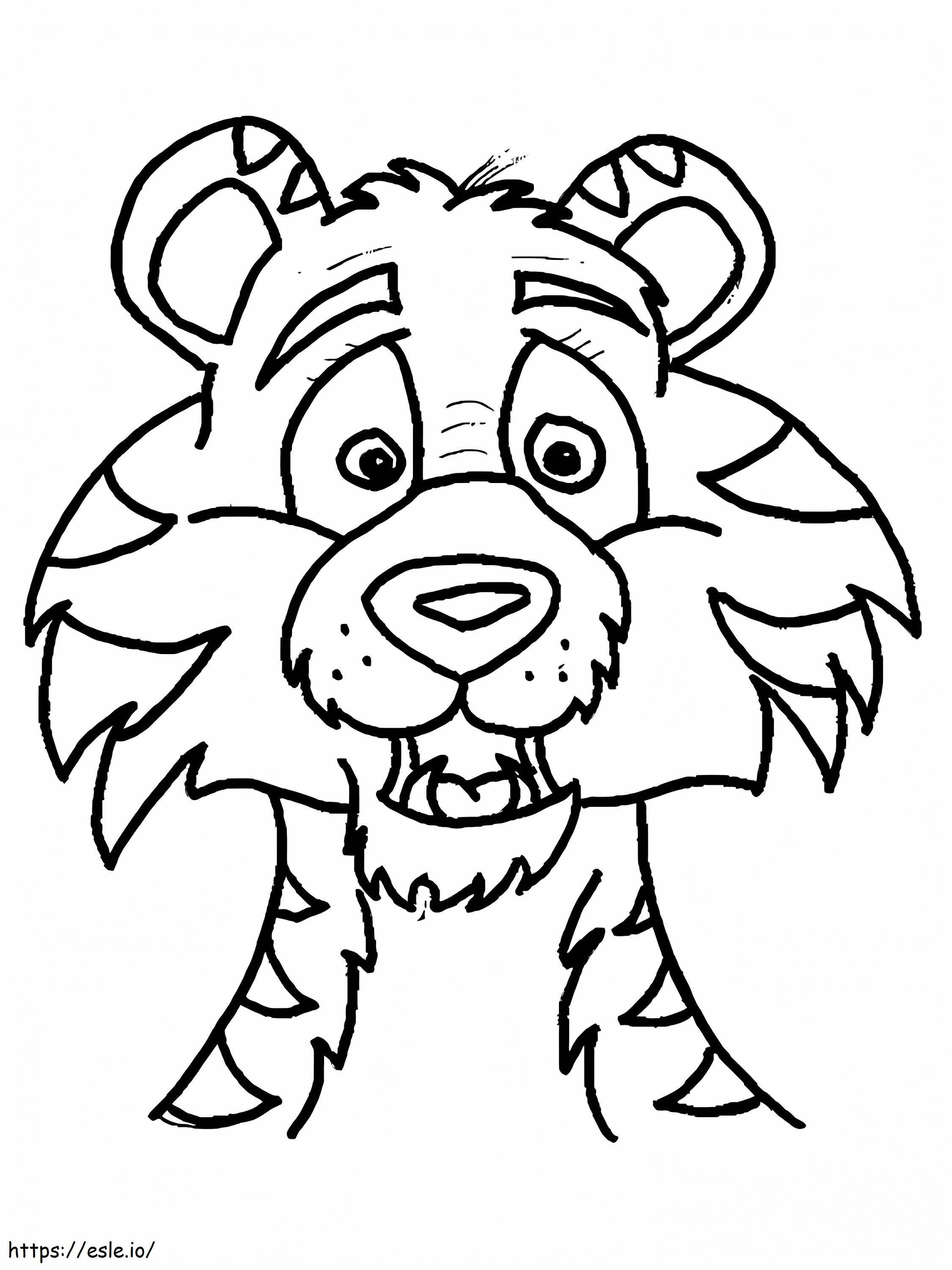 Funny Tiger Face coloring page