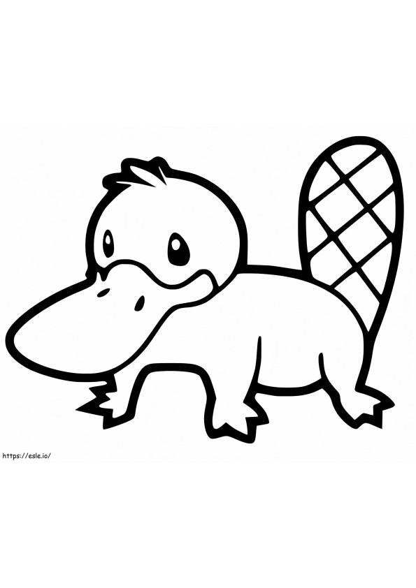Little Platypus coloring page