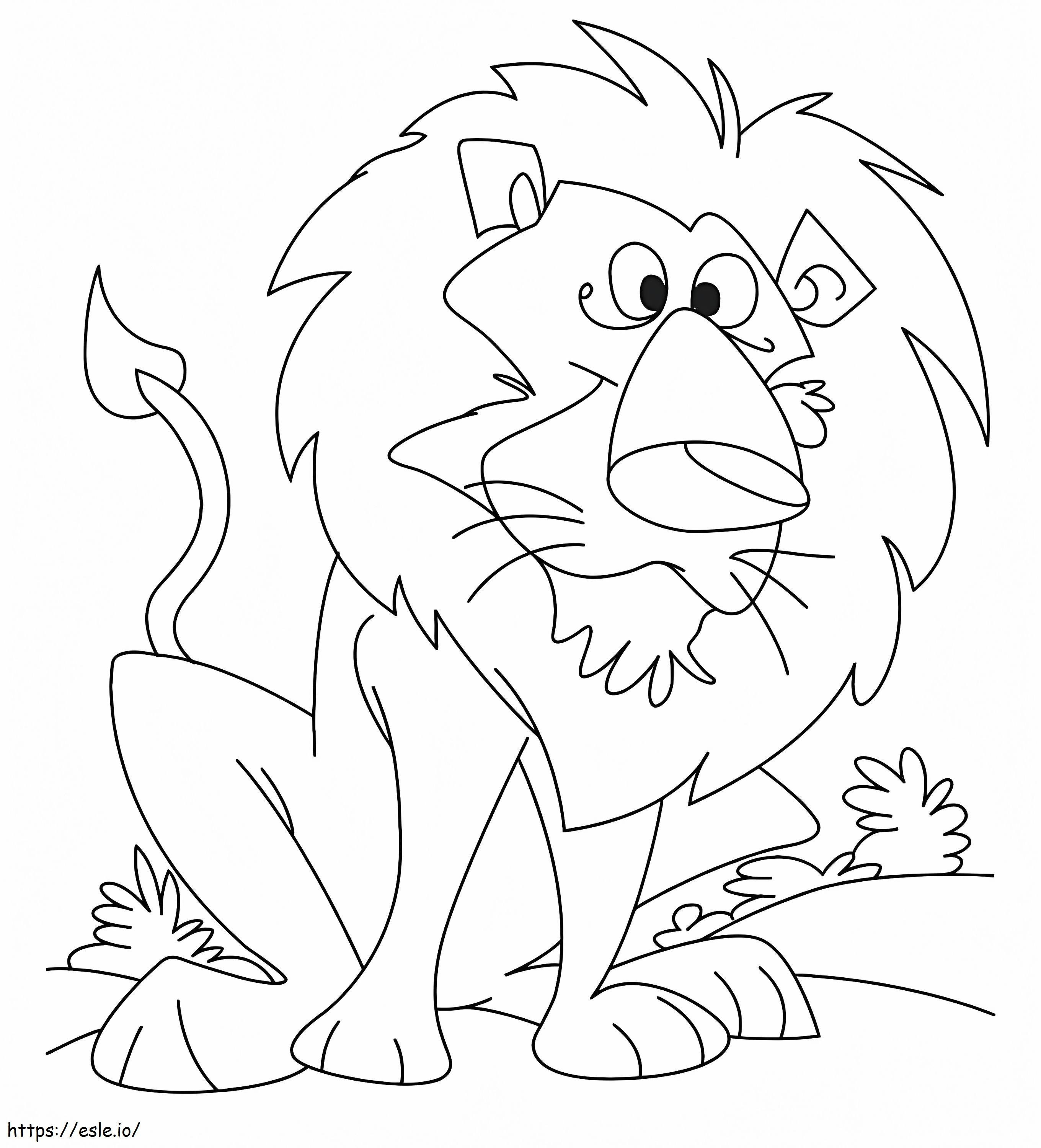 Crazy Lion coloring page