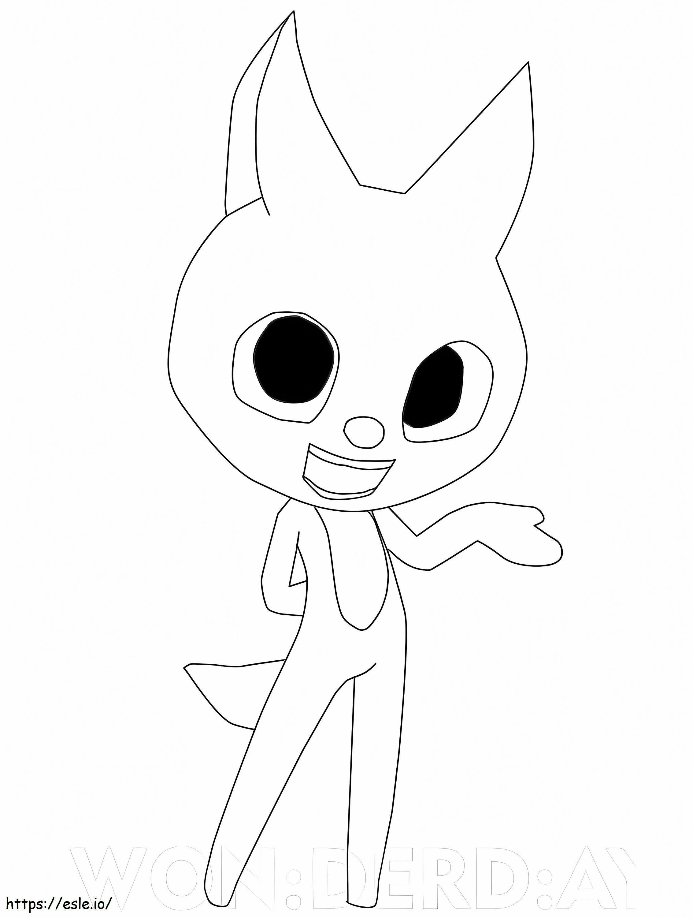 Coloriage Lucy le renard Miniforce à imprimer dessin
