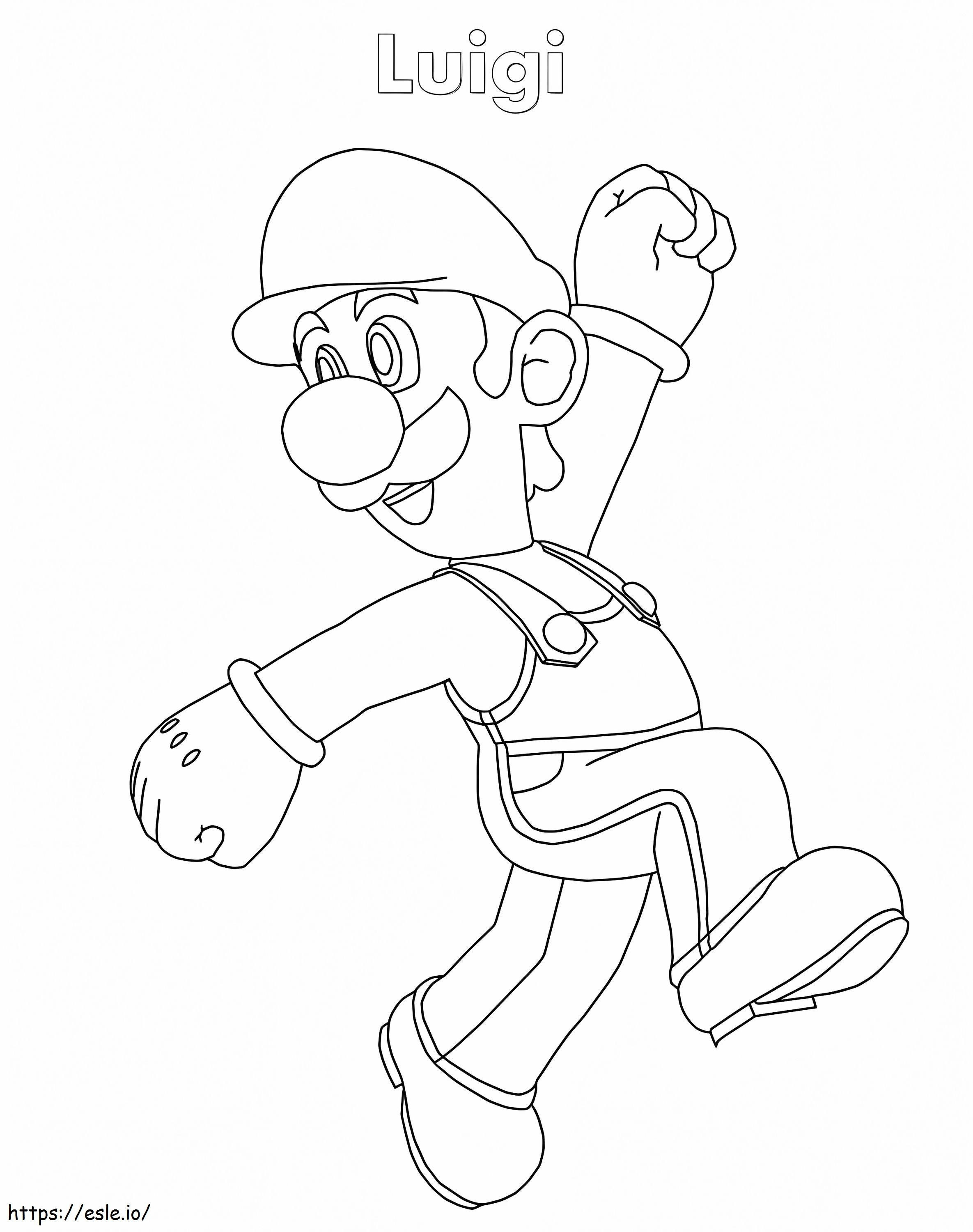 Luigi De Super Mário 7 para colorir