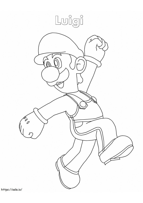 Luigi De Super Mário 7 para colorir