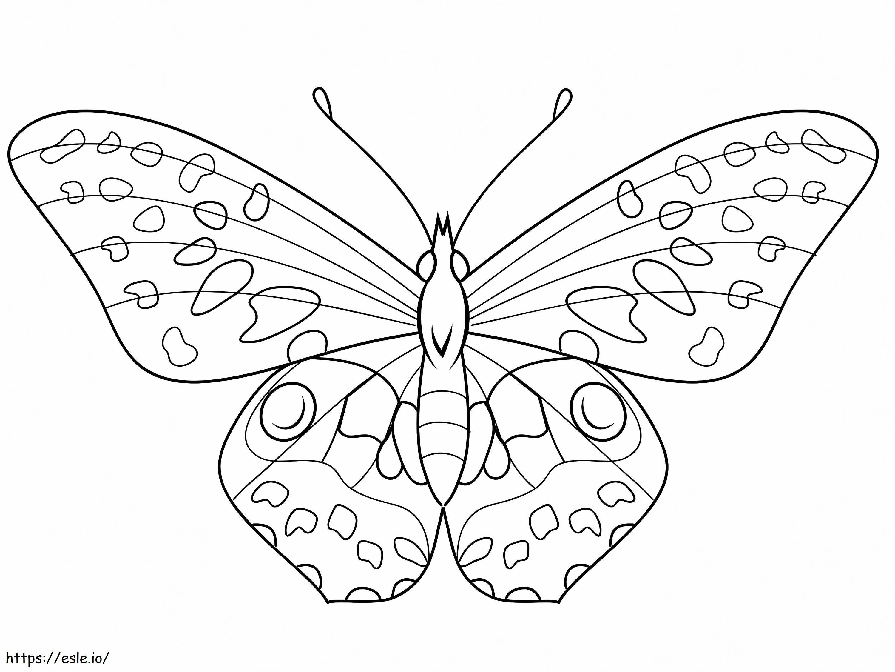 Coloriage Papillon cool à imprimer dessin